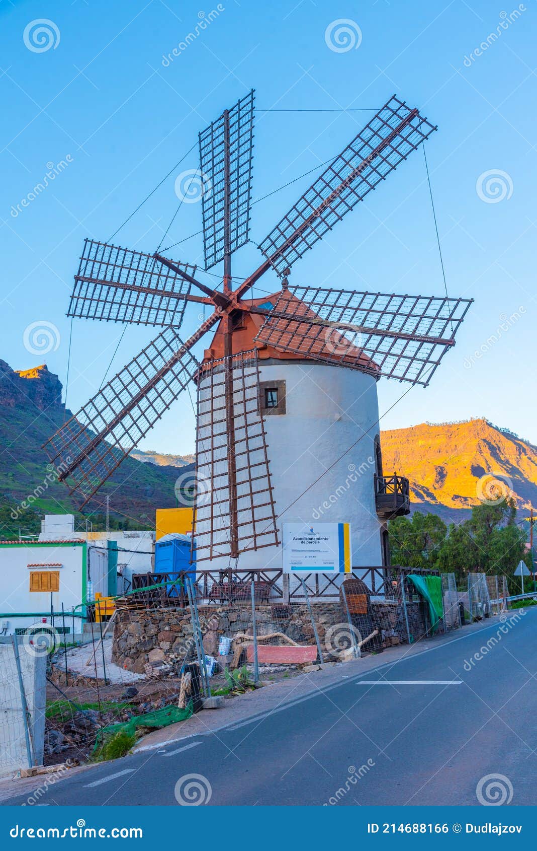 windmill at mogan, gran canaria, canary islands, spain