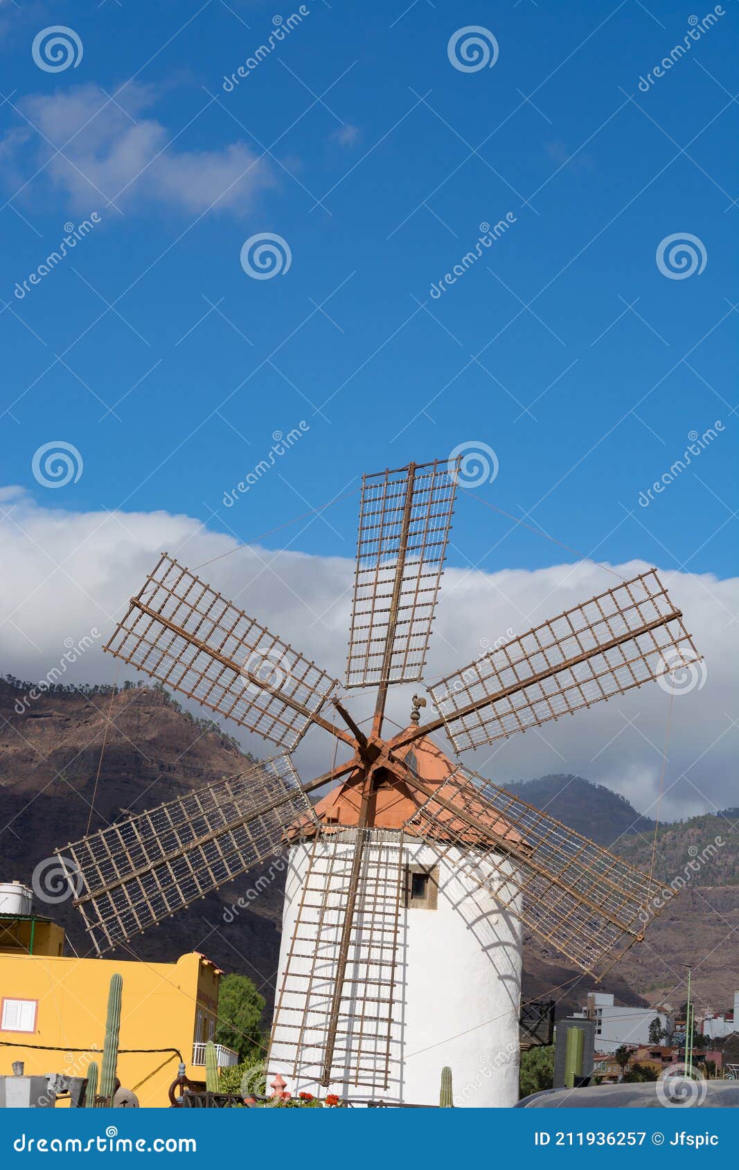 windmill near the city of mogan