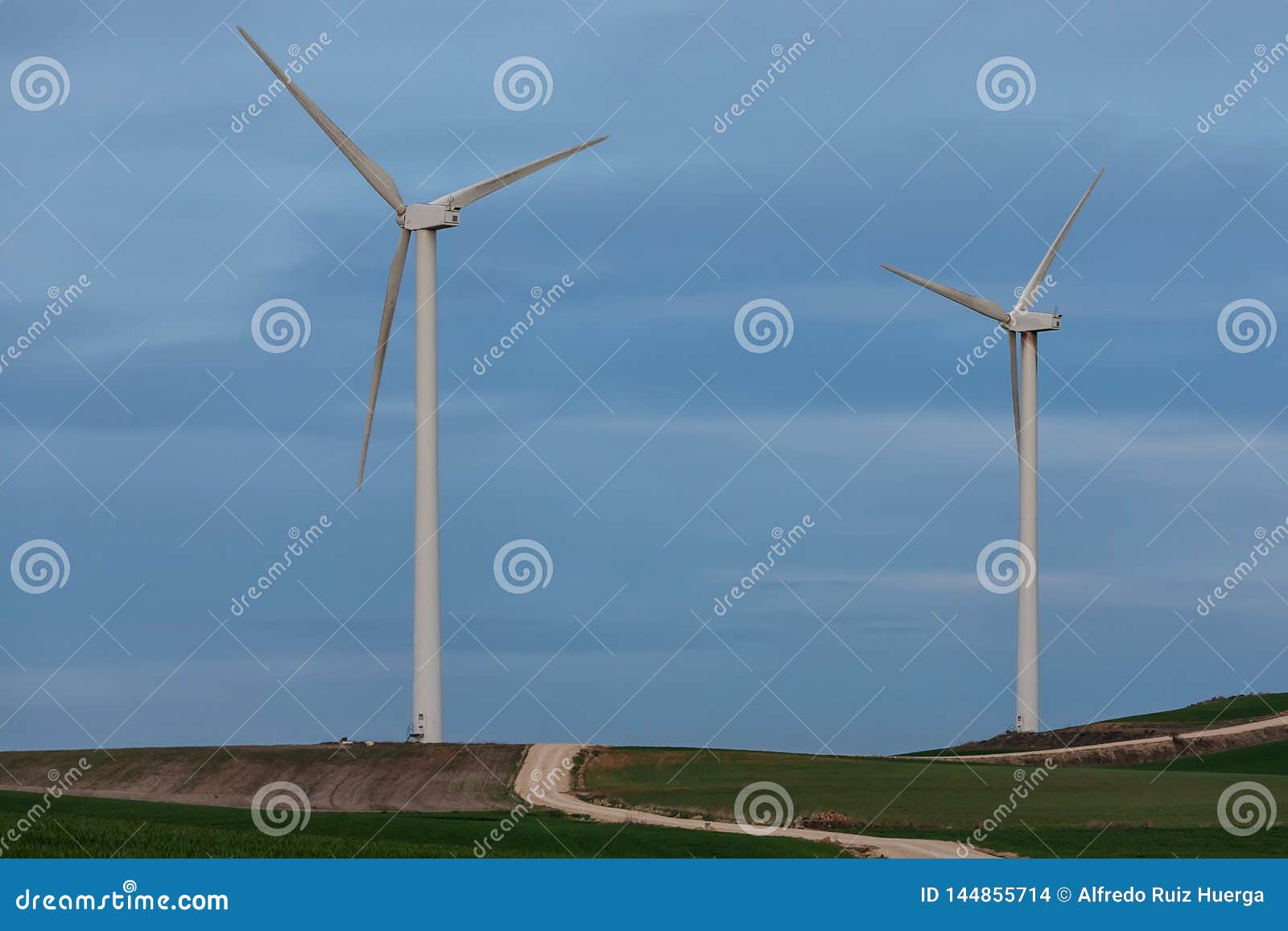 windmill, windfarm at la brujula in burgos
