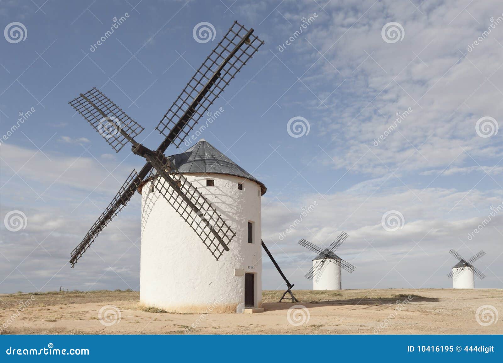 windmills at campo de criptana, ciudad real, spain