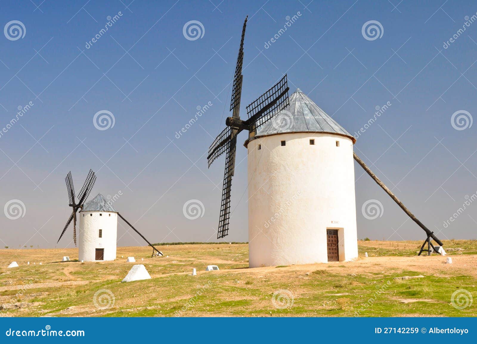 windmills in campo de criptana (spain)