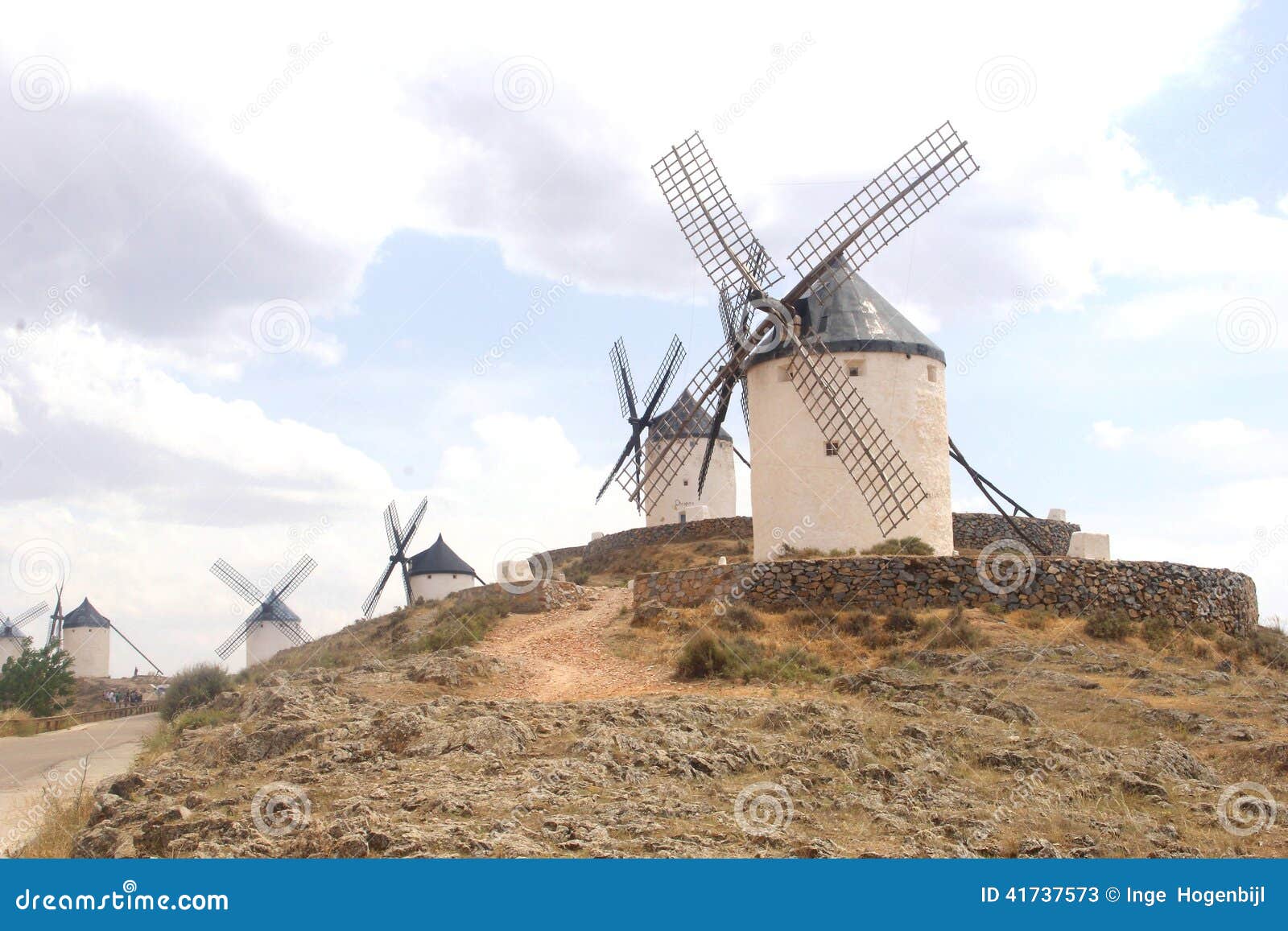 picturesque windmills of don quichot in consuegra, spain