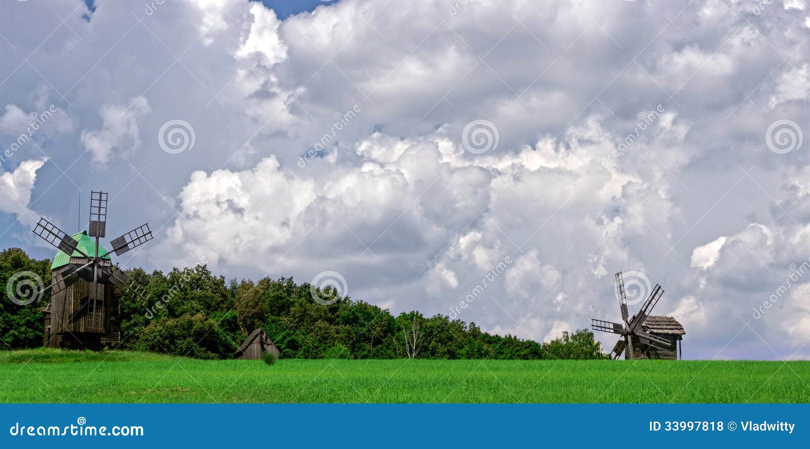 Windmills On Field Stock Photo Image Of Field Beauty 33997818