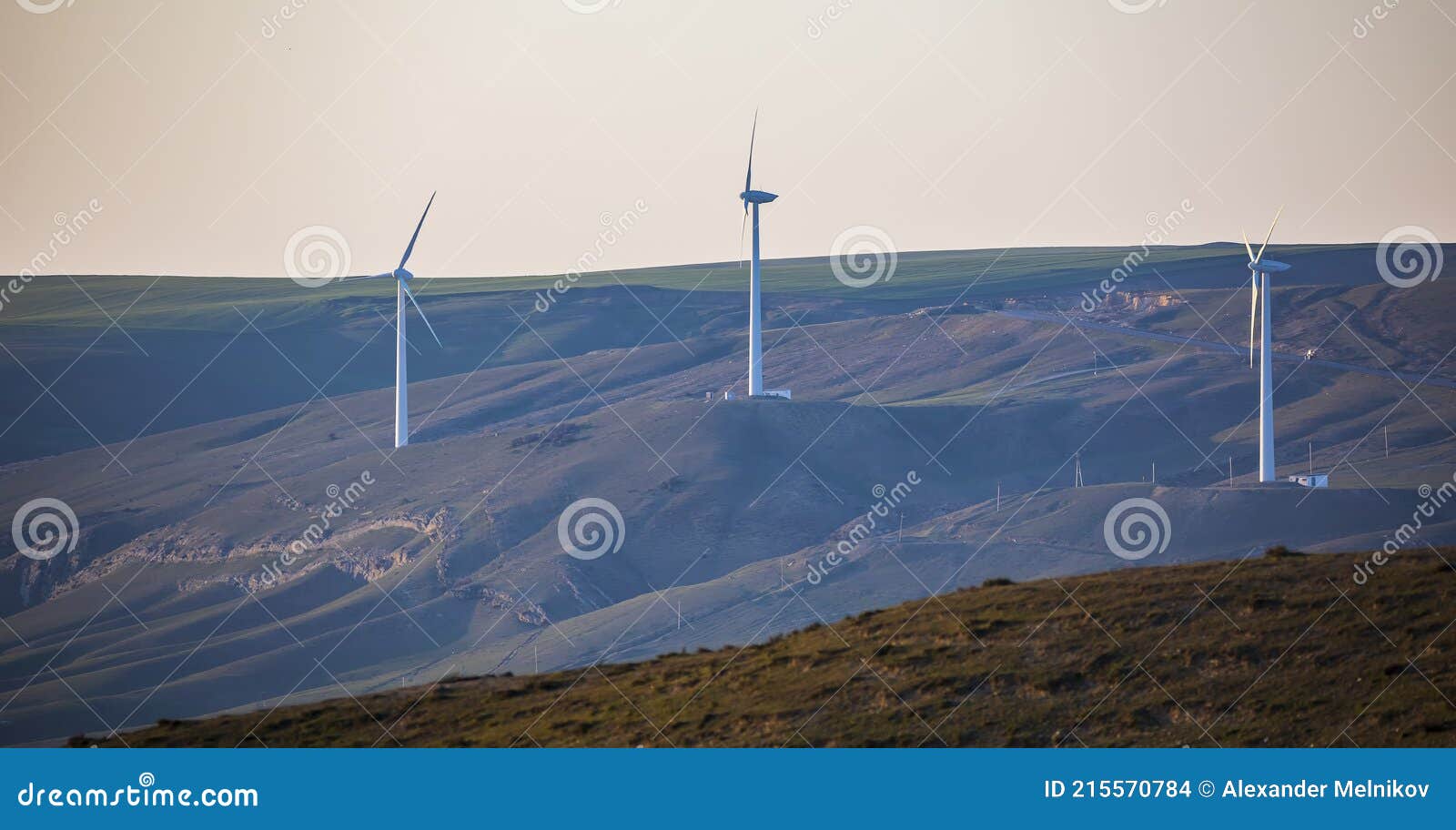 Windmills Standing on the Mountain Stock Photo Image of conservation, industrial 215570784