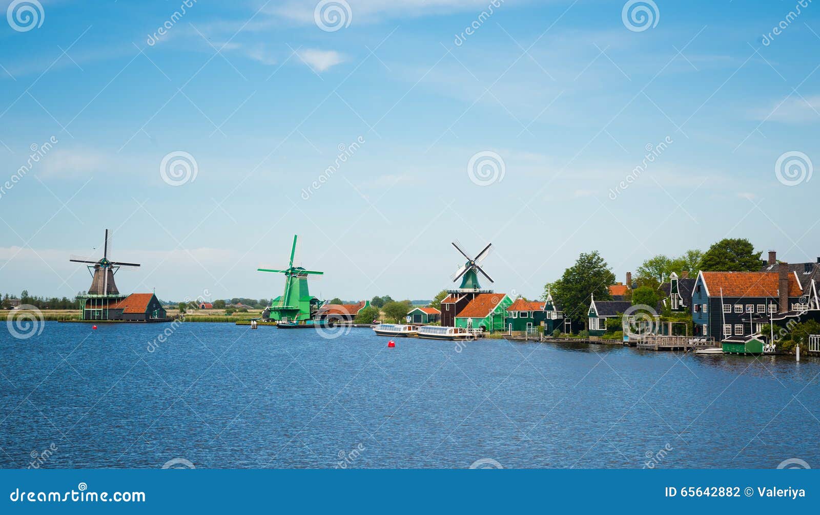 Windmolens van Zaanse Schans (dichtbij Amsterdam)