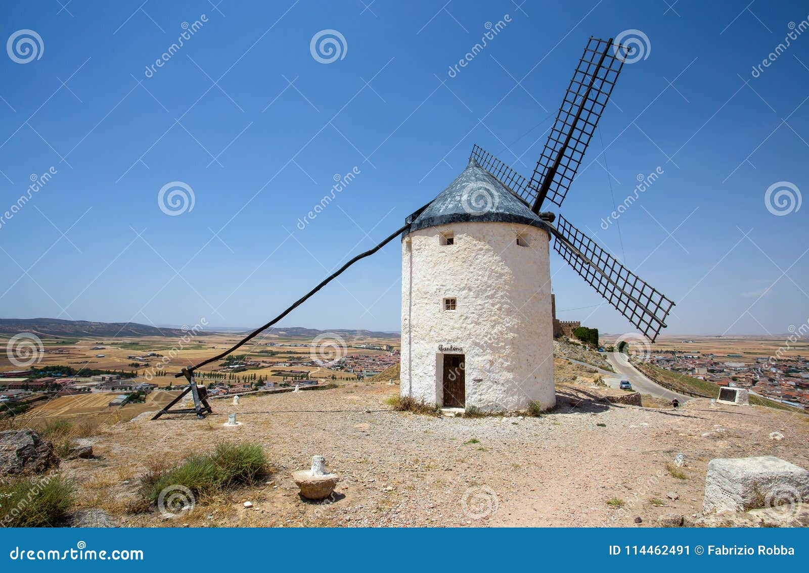 Windmühle in Campo de Criptana La Mancha, Consuegra, Don Quixote-Weg, Spanien, Europa