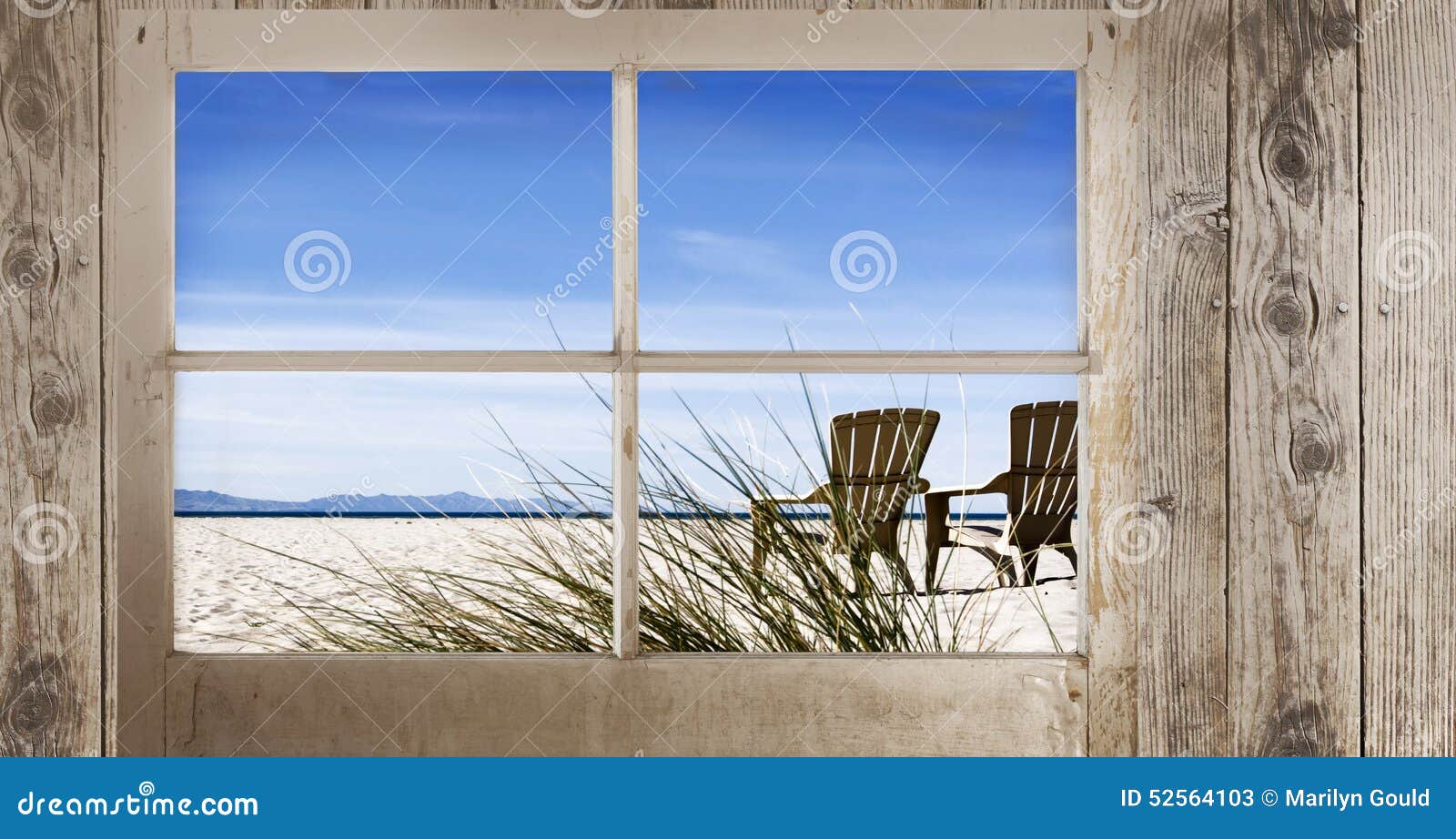 Window with Beach View stock image. Image of ocean, beach 