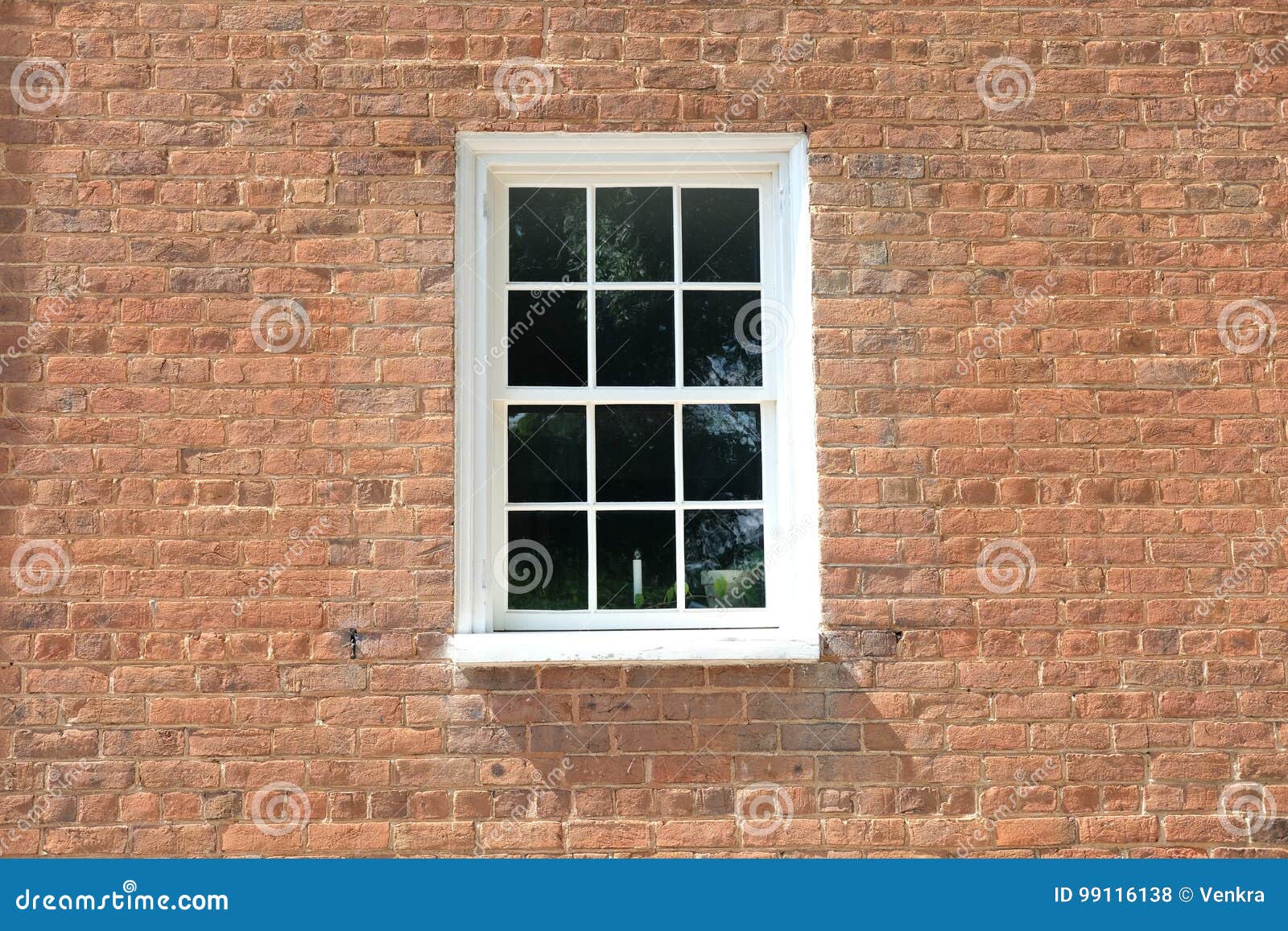 Window in a brick house stock photo. Image of house, home 99116138