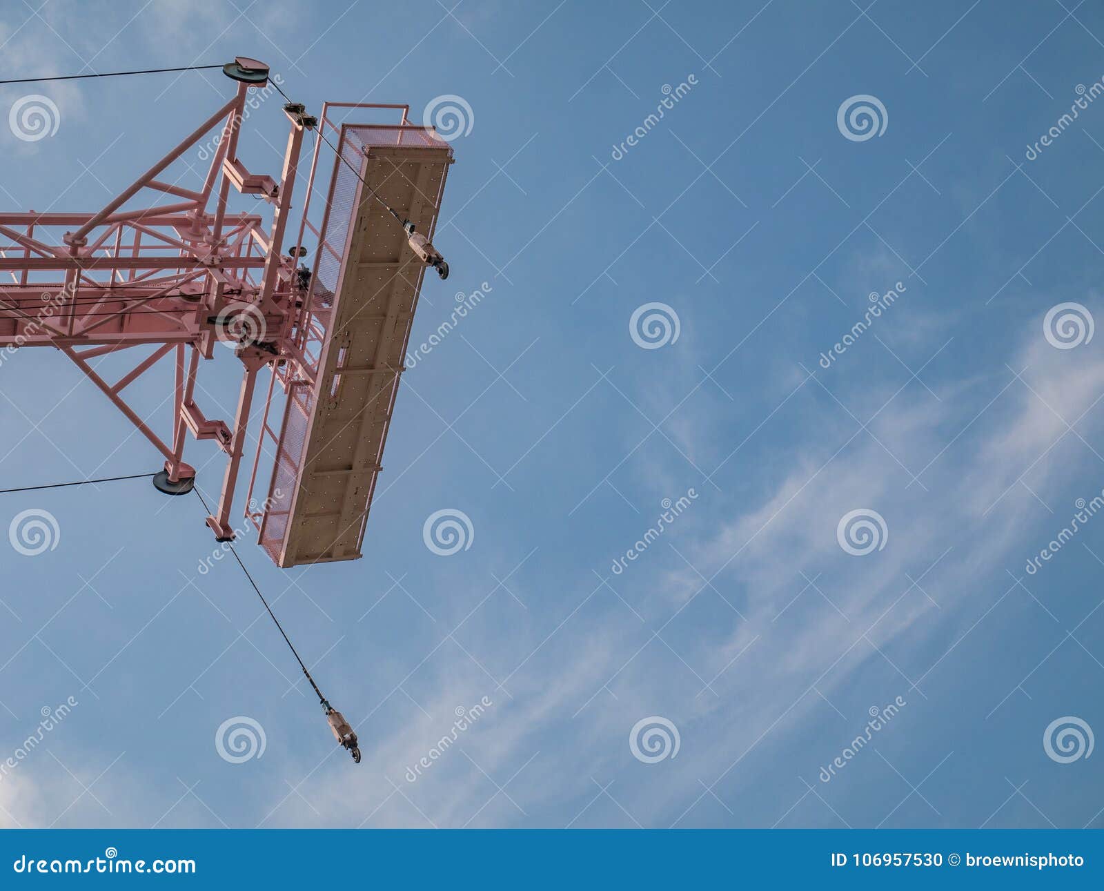 Window Cleaning Crane Lift in Blue Sky Stock Photo Image of facade