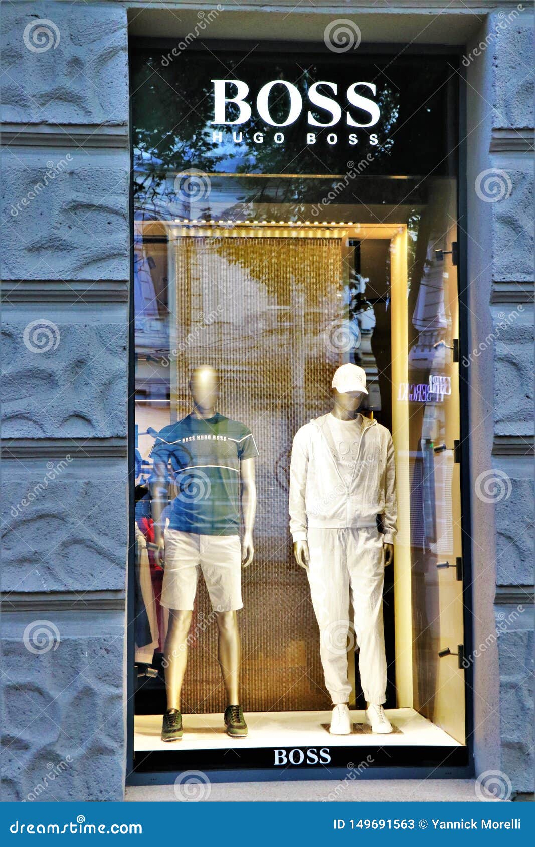 Window Display of a Boss Brand Clothing Editorial Stock Photo - Image of editorial, 149691563