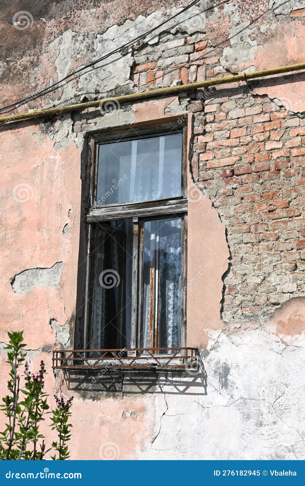 Window on the Facade of the House Stock Image - Image of heritage