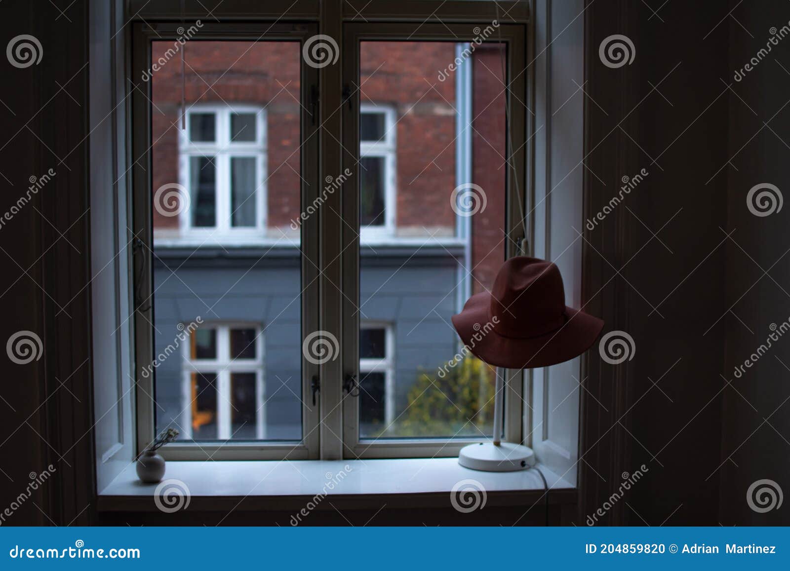 window from interior of the house, copenhague, denmark, march 2019