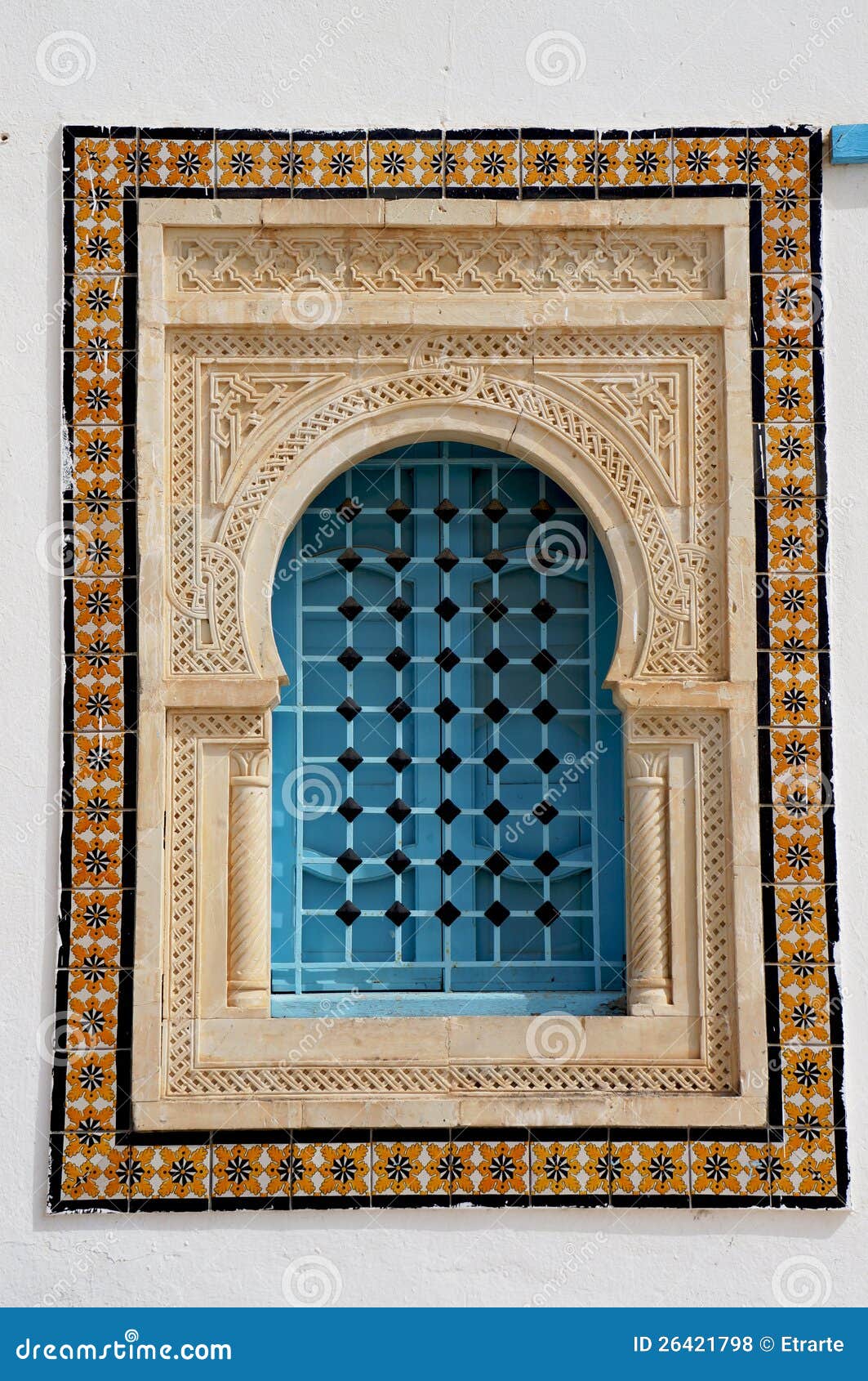 Window With Islamic Arc In Tunisia Royalty Free Stock 