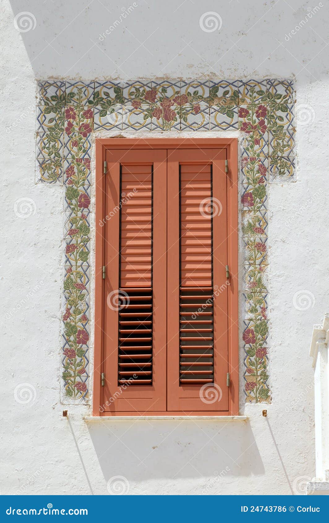 Window with red shutters stock photo. Image of white - 24743786