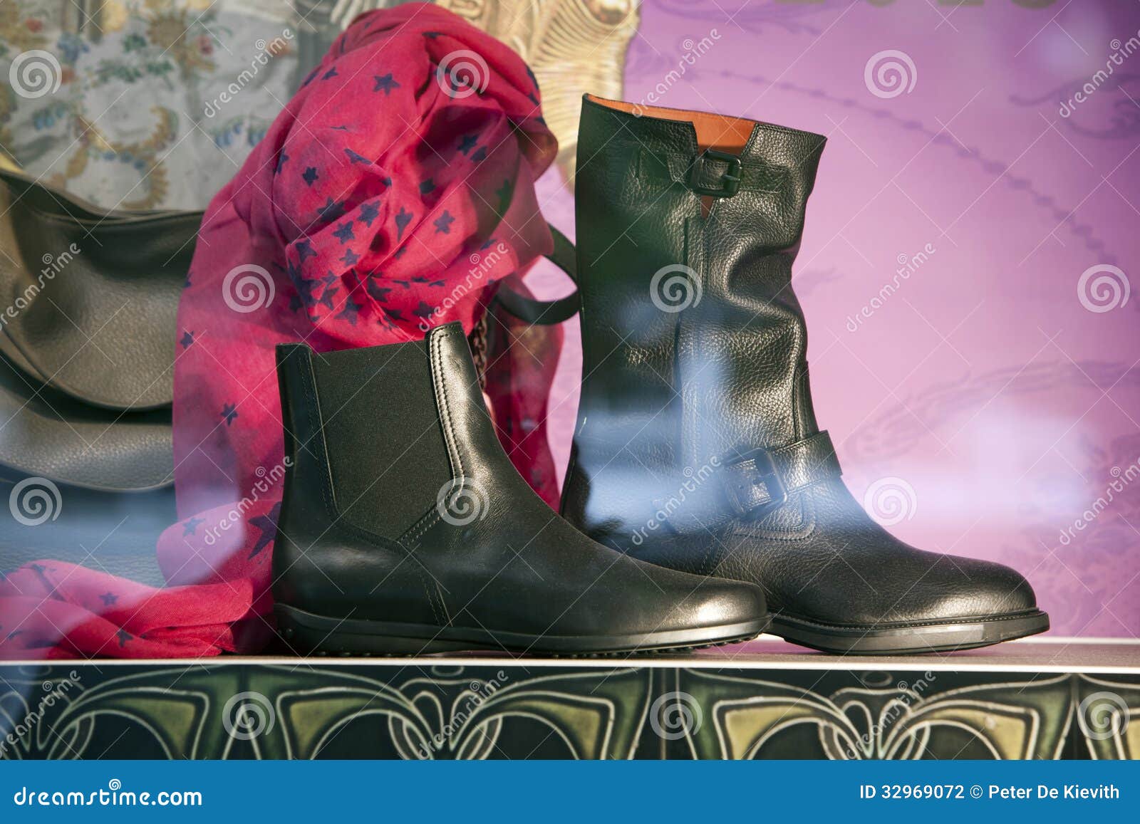 The window of a shoe store stock photo. Image of mall - 32969072