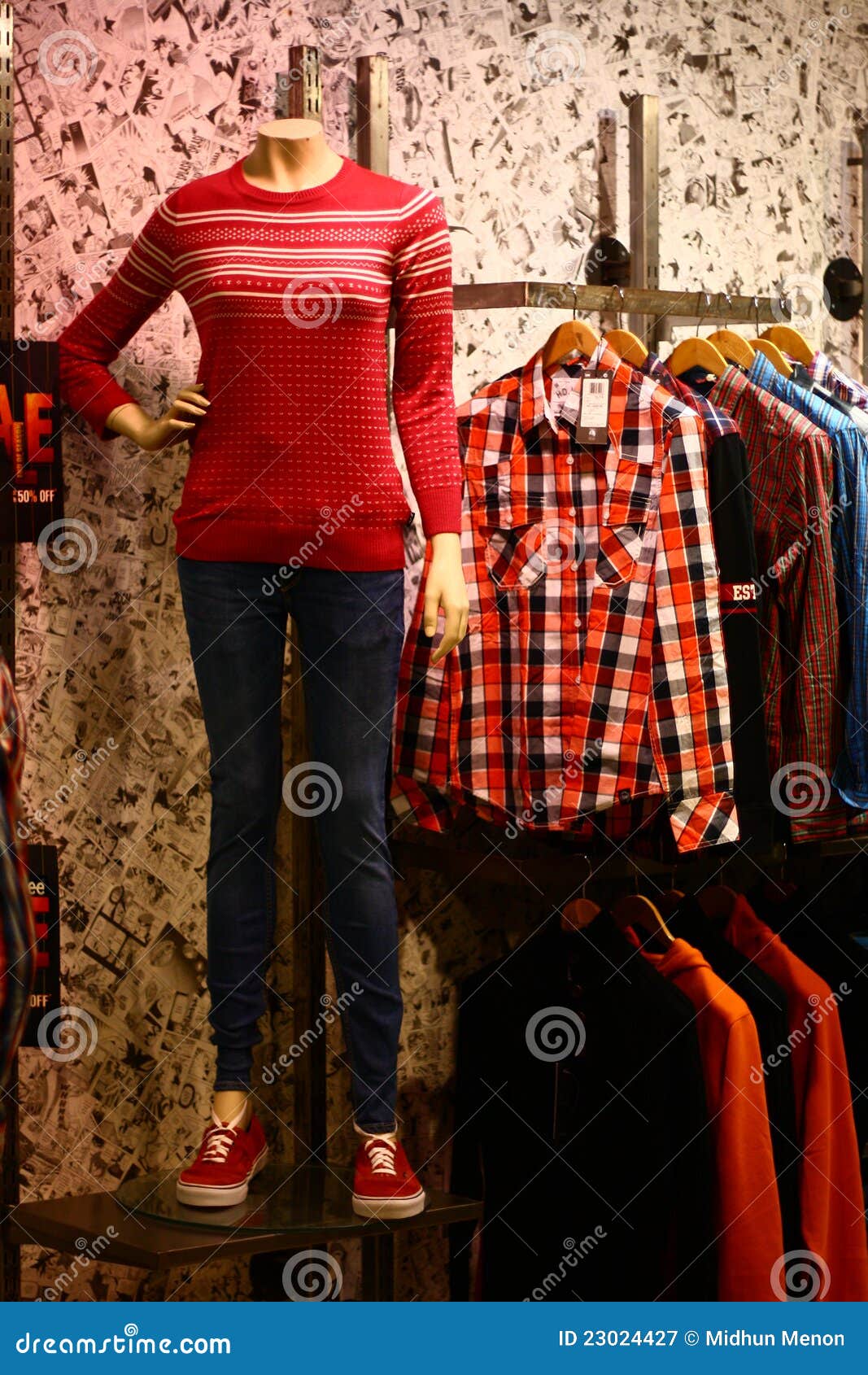 Window Shopping For Modern Casual Clothing Royalty Free Stock ...