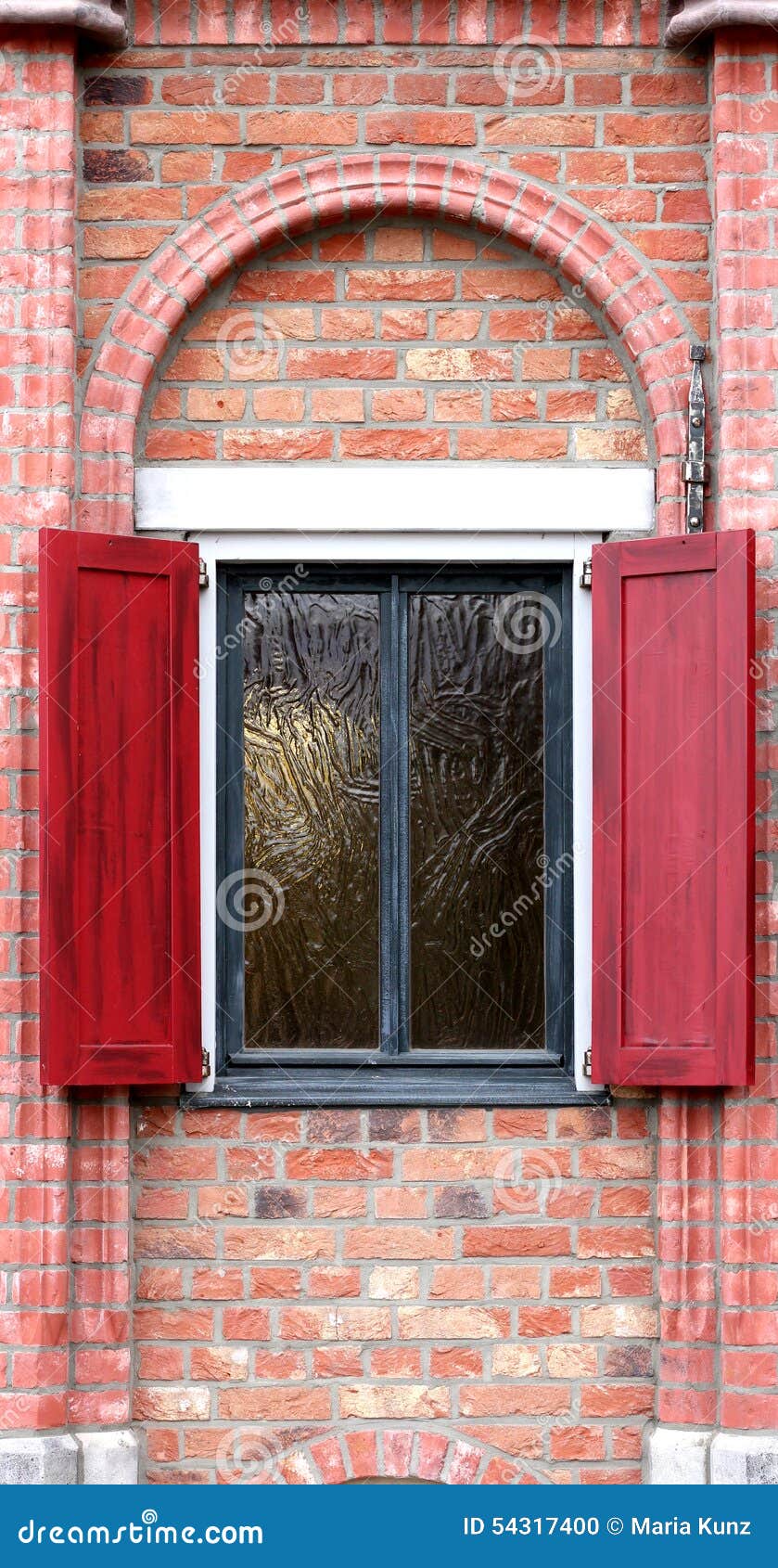 Window with Shutters in a Brick House Stock Photo Image of color