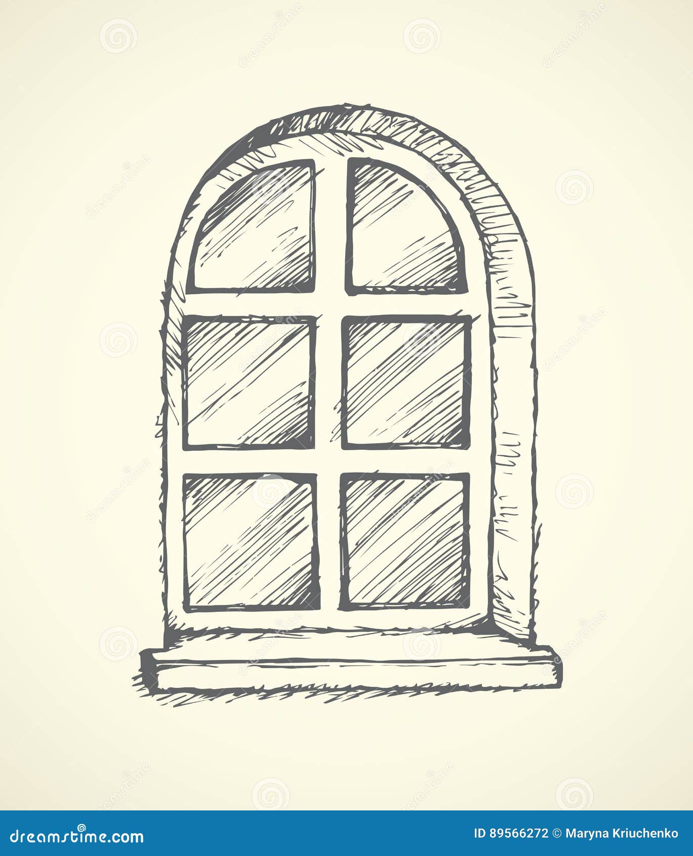 Window Vector Drawing Stock Vector Illustration Of 