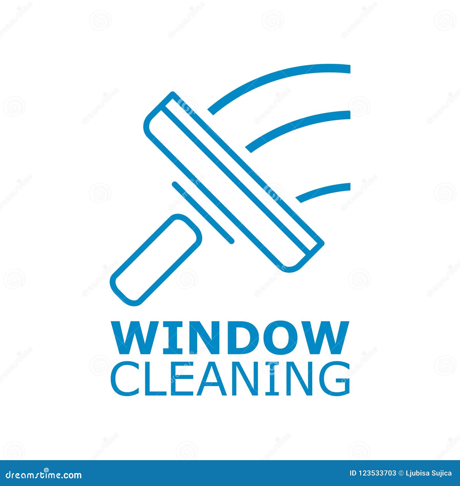 Window Washing Cleaning Logo Icon Stock Vector Illustration Of