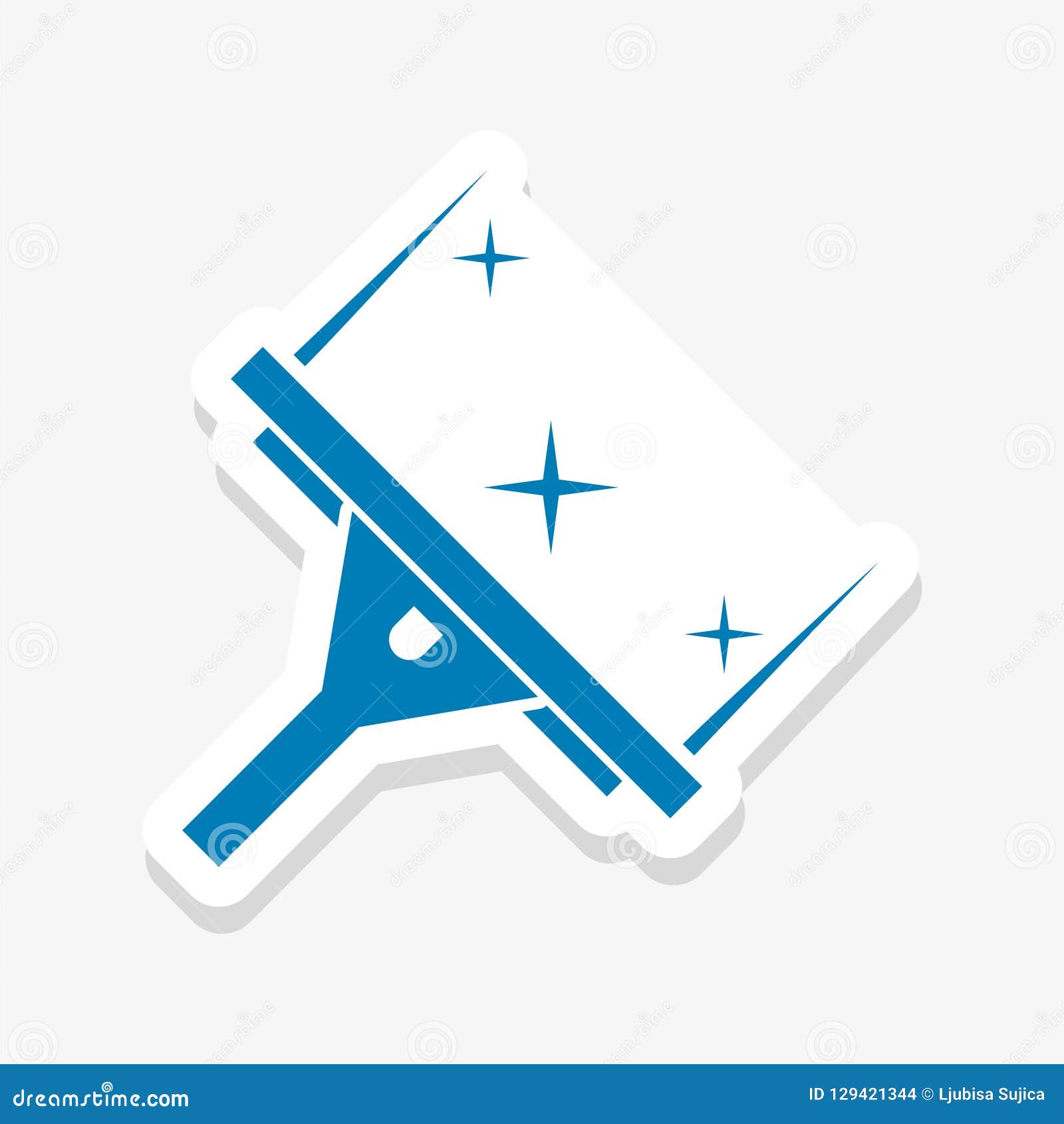 Window Washing Cleaning Logo Sticker Stock Vector Illustration