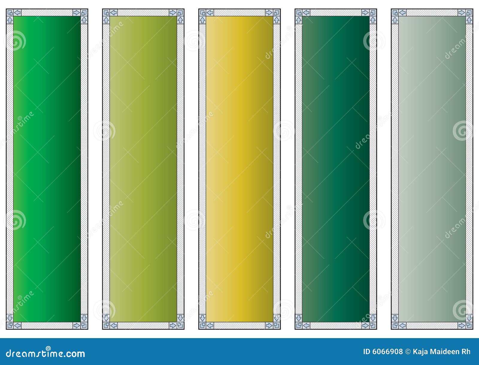 windowed colorful banners