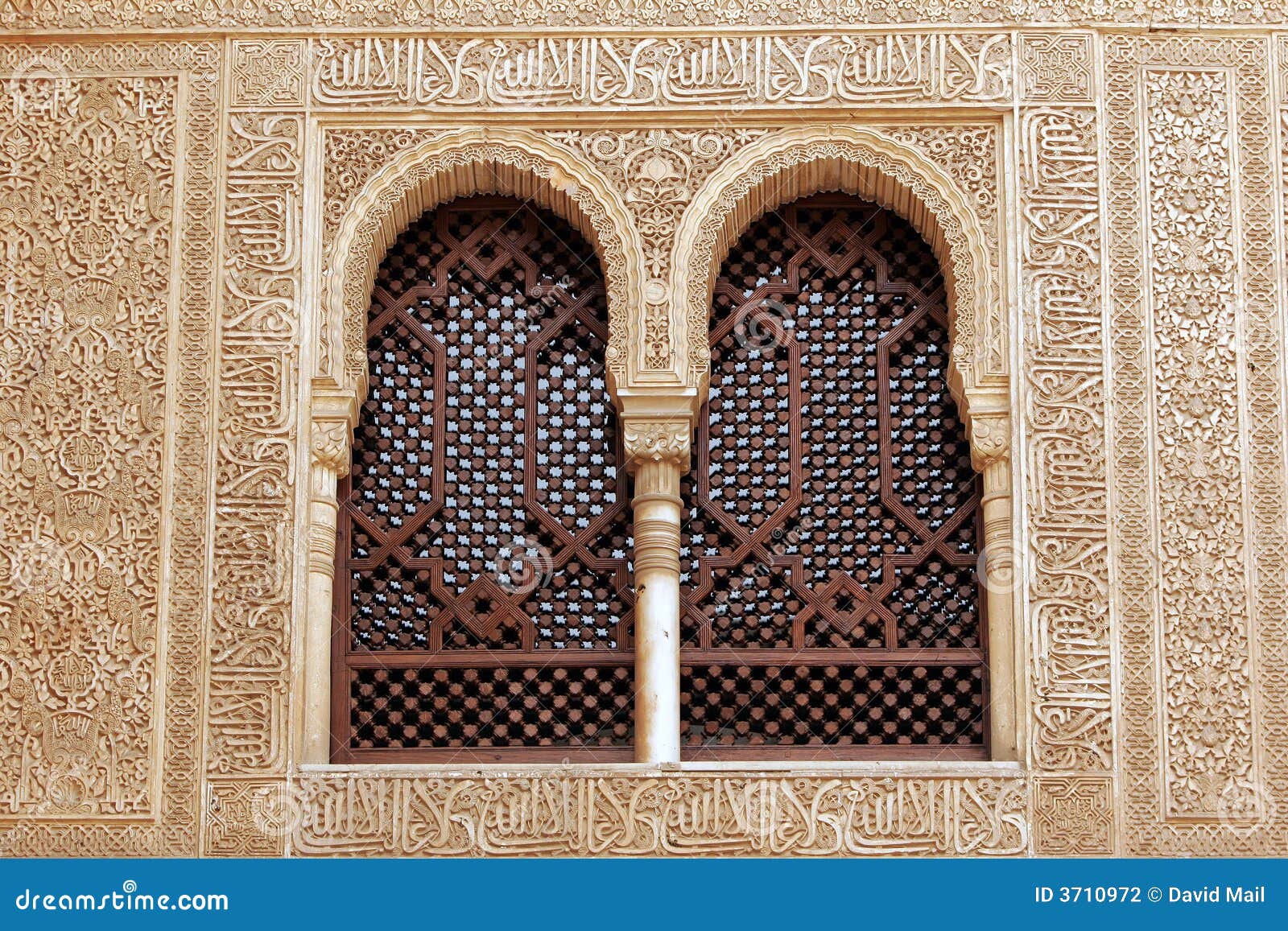 windows of alhambra, granada - andalucia, spain