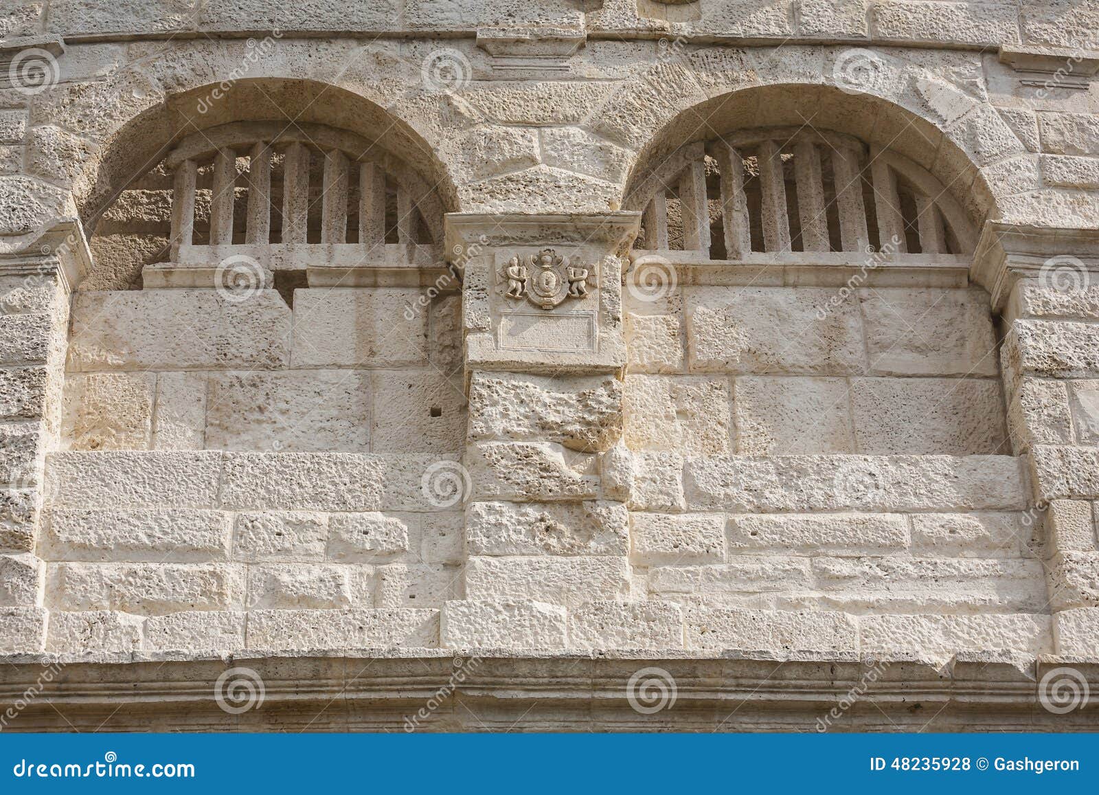 Windows In Ancient Stone Walls Stock Photo Image of 