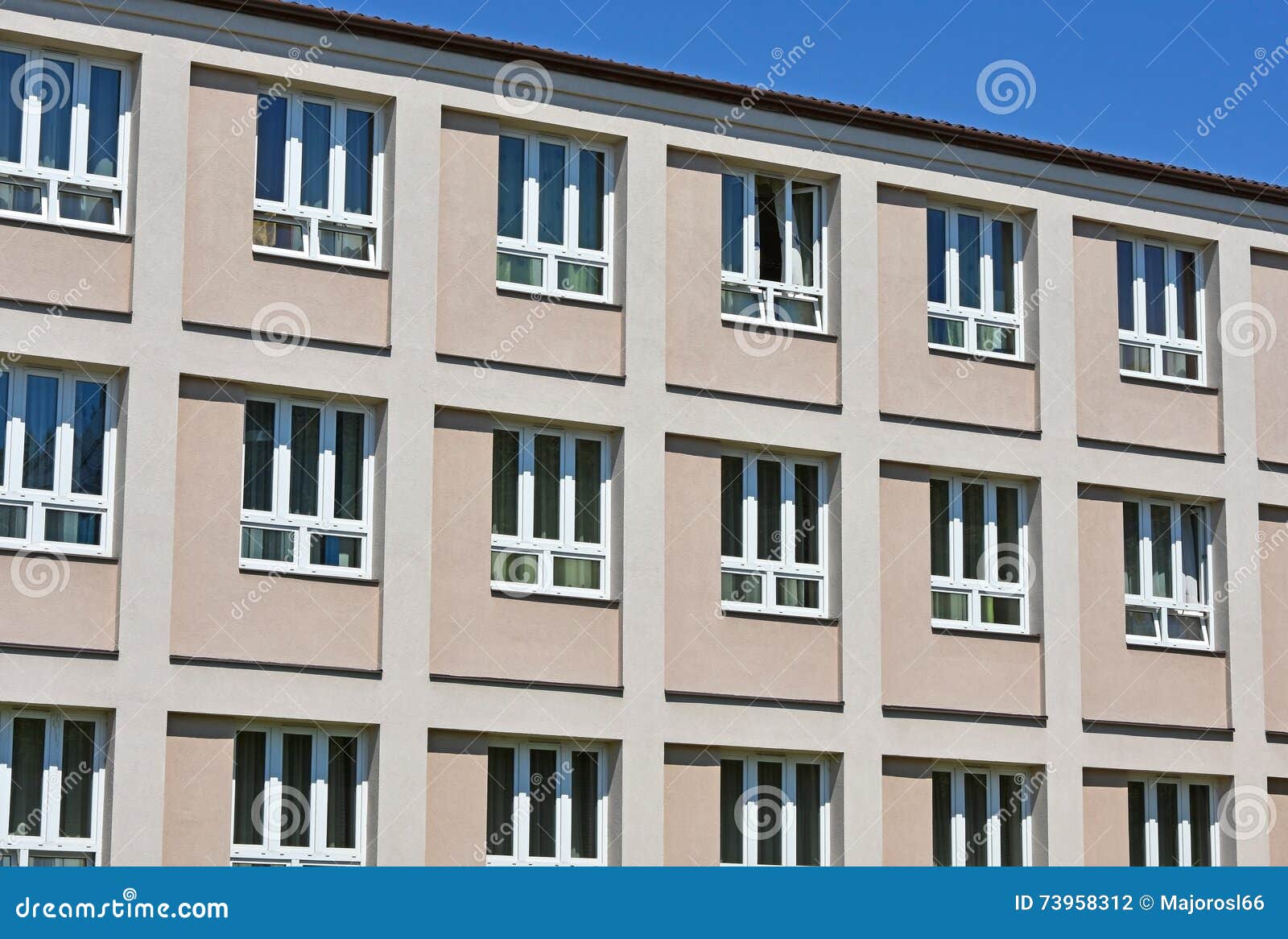 Windows of the Elementary School Building Stock Photo Image of window