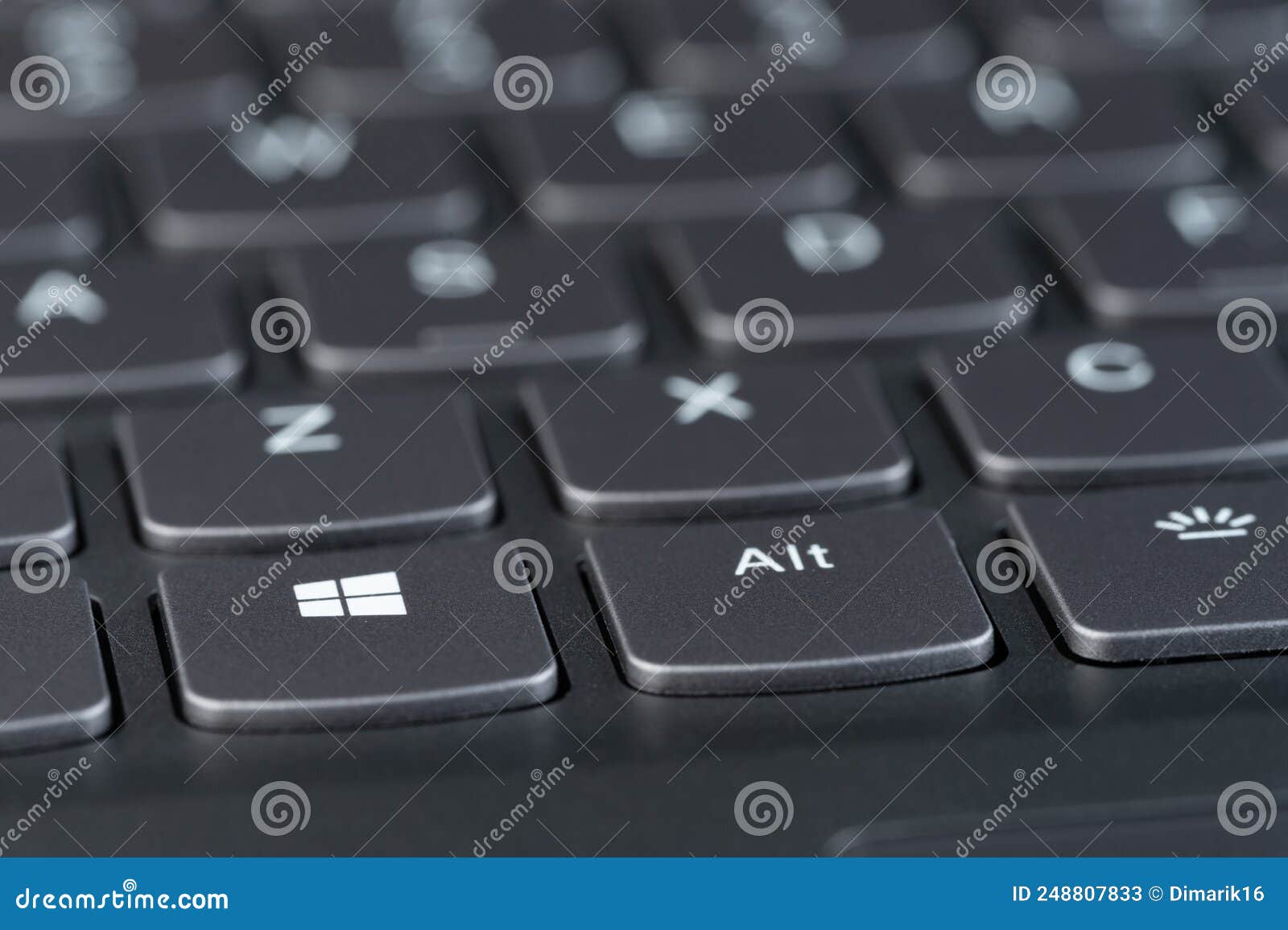Windows keyboard button editorial stock photo. Image of closeup 248807833