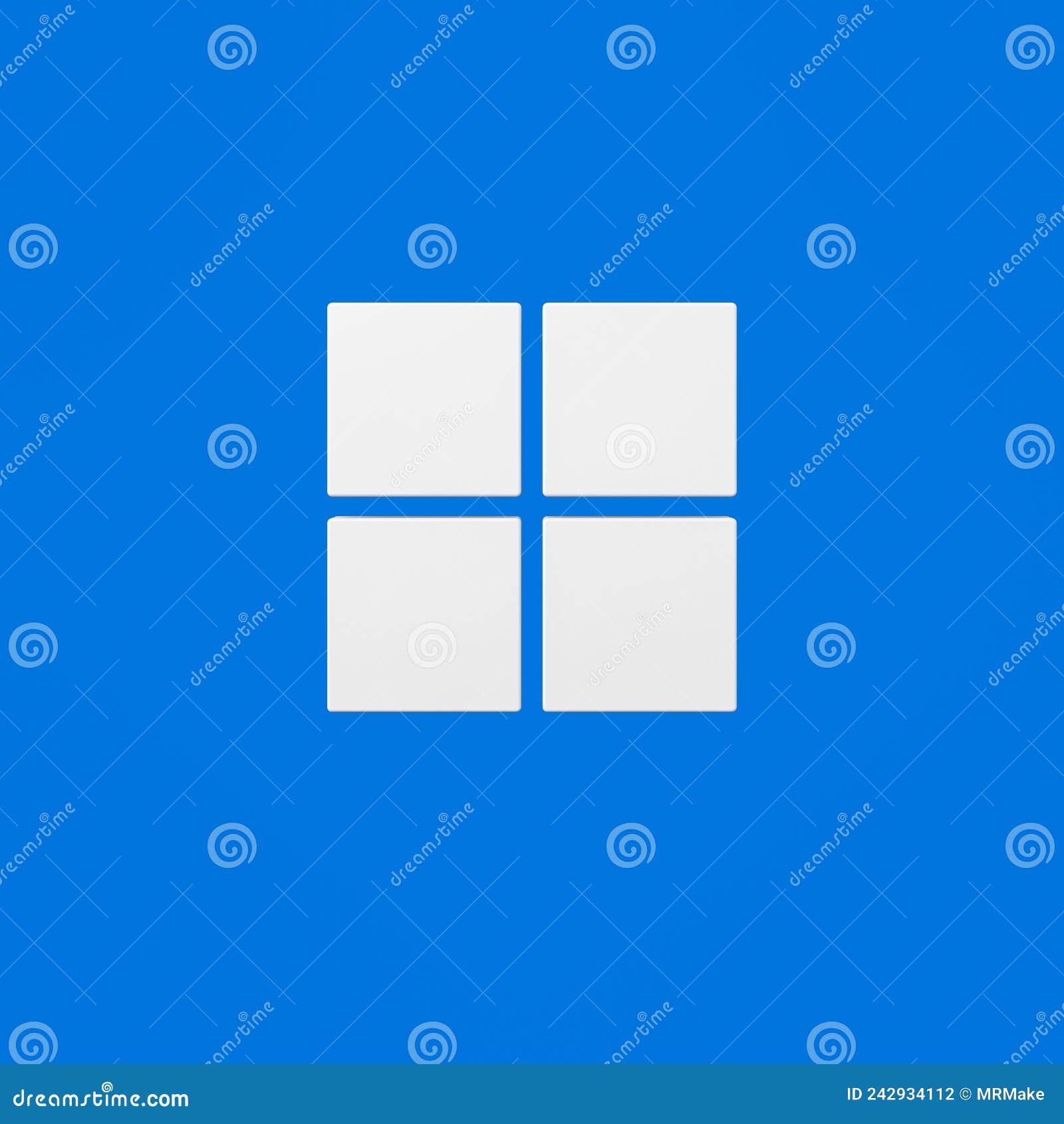 Windows Logo on Flat Blue Background Editorial Photography