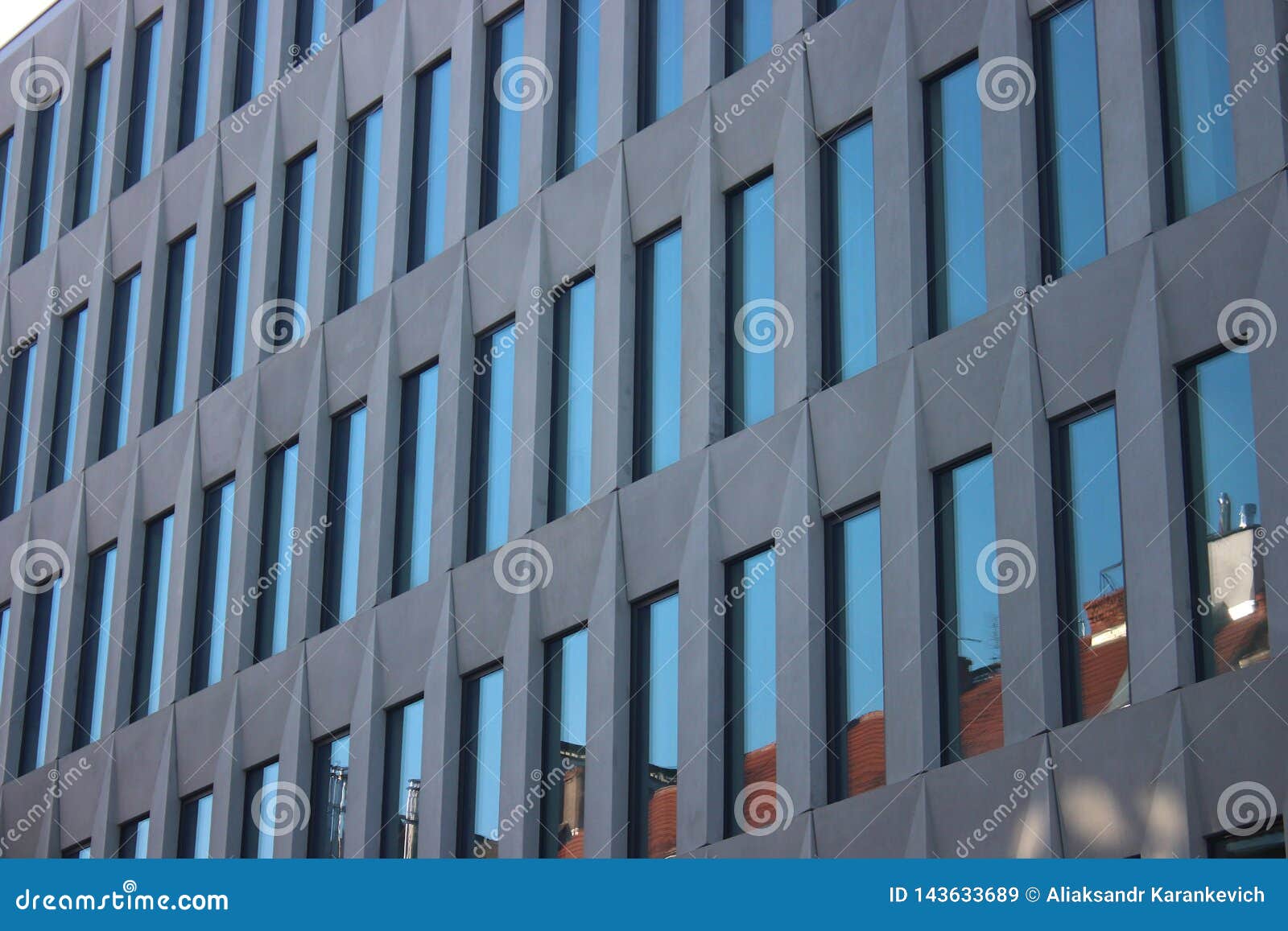 Windows Of A Modern House Glass Skyscraper In The City