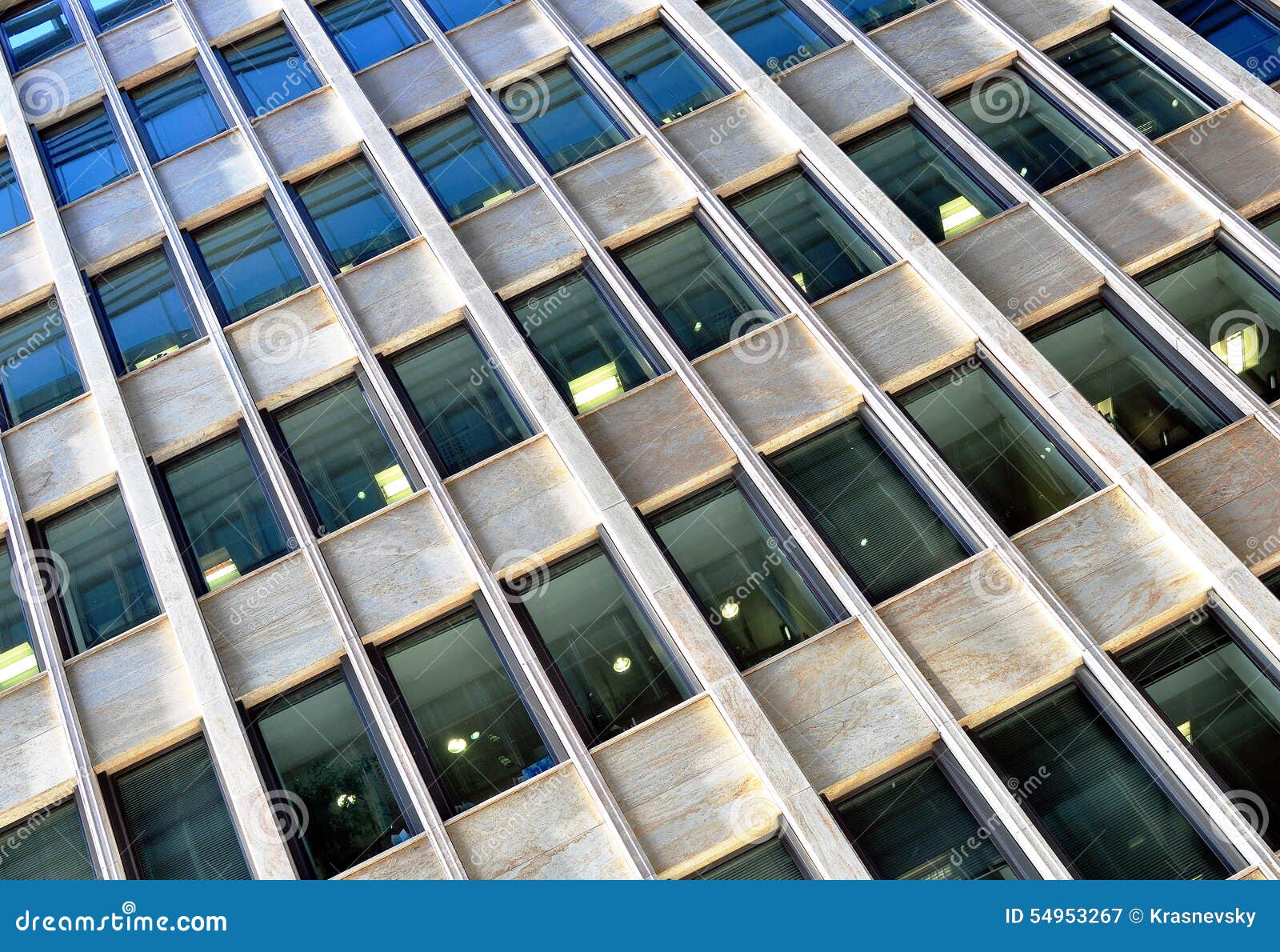 Windows of office tower stock image. Image of windows 54953267