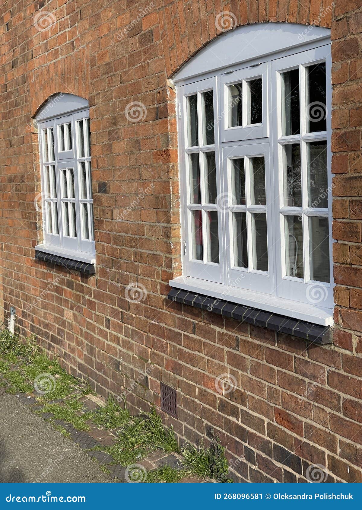 Windows in an Old Brick House Stock Image Image of building, window