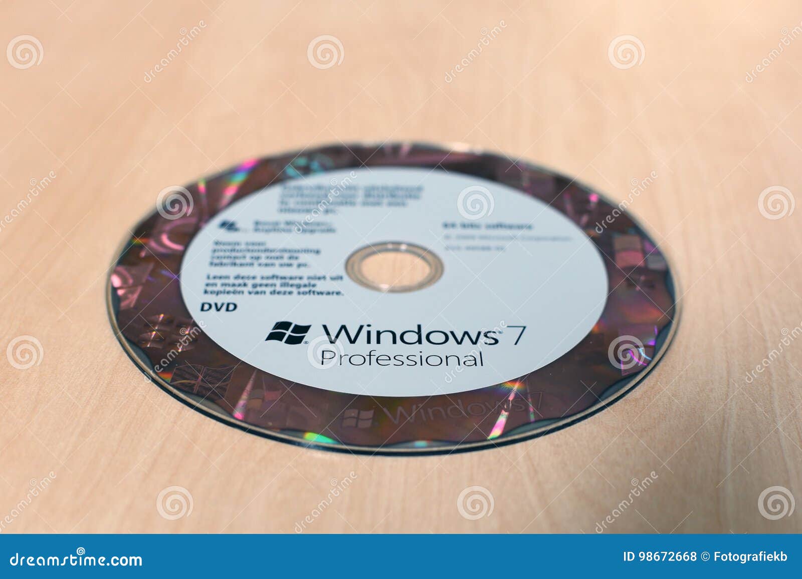 Windows 7 Professional DVD on the Table Editorial Stock Photo - Image of  media, windows: 98672668