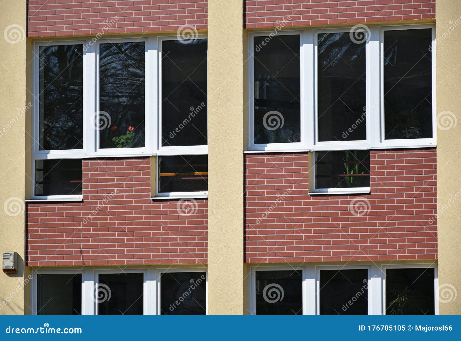 Windows of the School Building Stock Image Image of debrecen