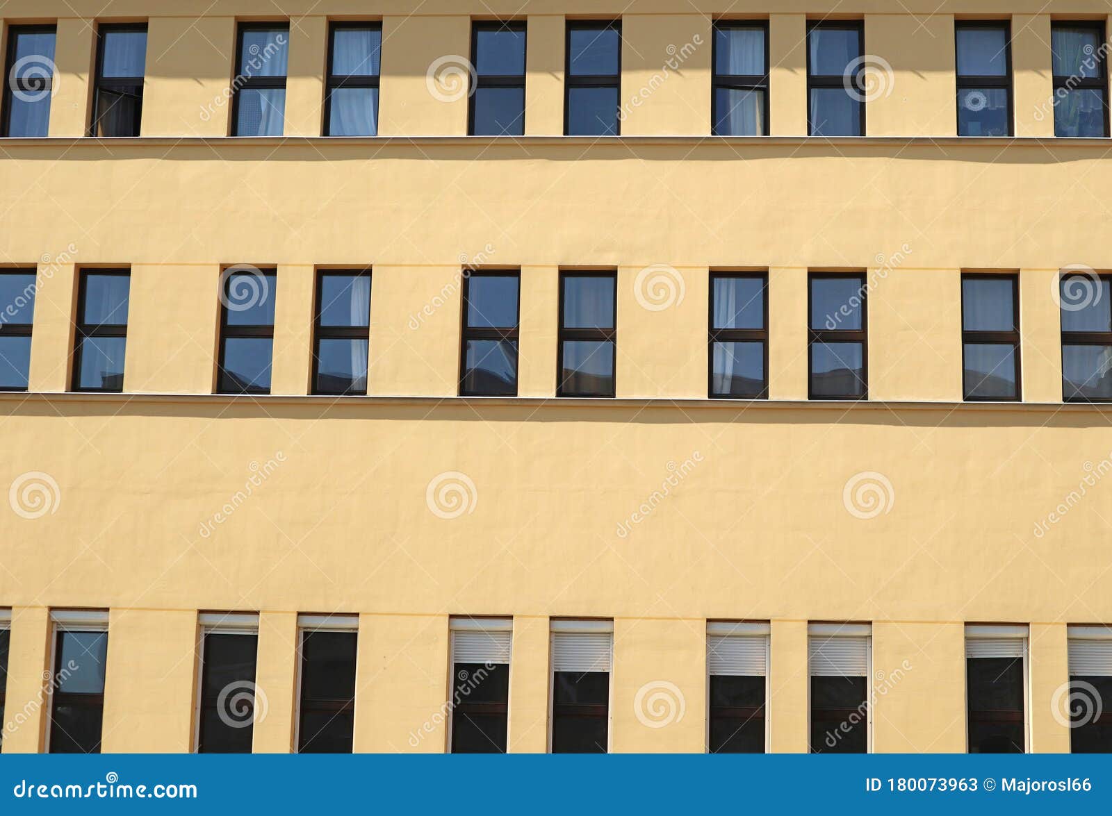Windows of the School Building Stock Image Image of closed, building