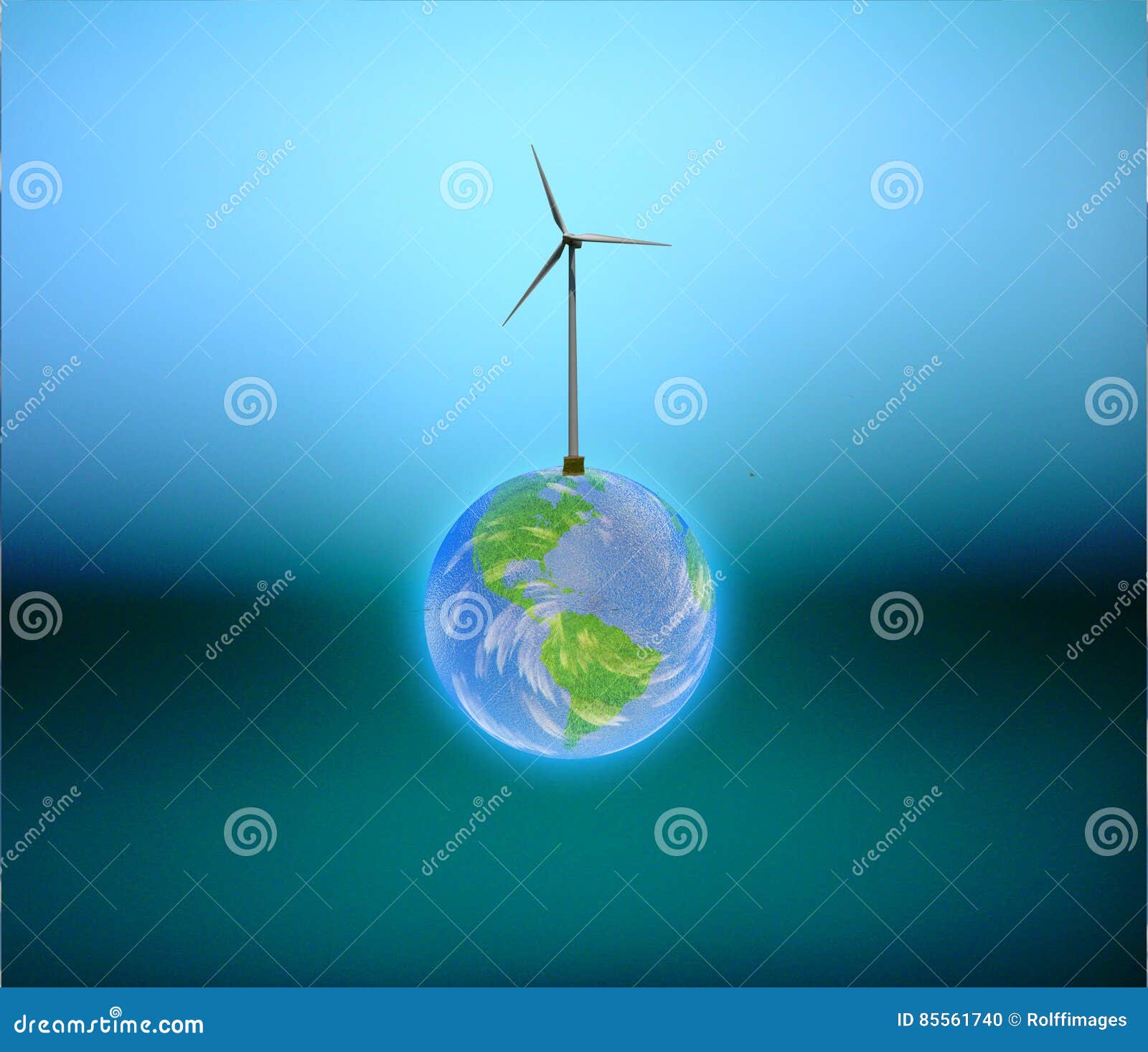 Windpower Earth stock illustration. Illustration of blue 85561740