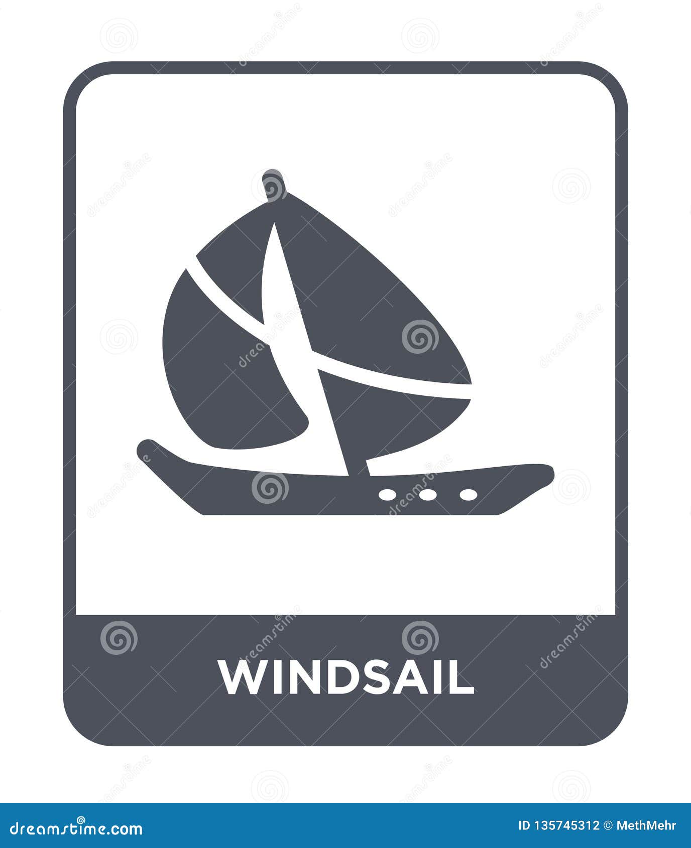 windsail icon in trendy  style. windsail icon  on white background. windsail  icon simple and modern flat
