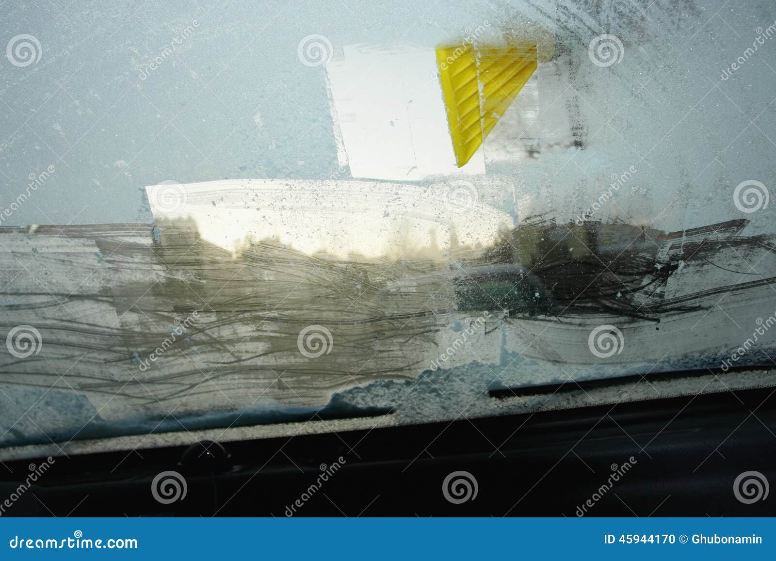 Windshield stock photo. Image of snowflake, automobile 45944170