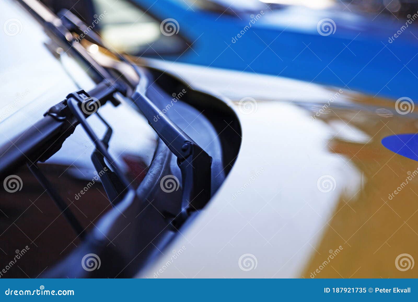 Windshield Wiper on the Front Window of a Car Stock Image Image of