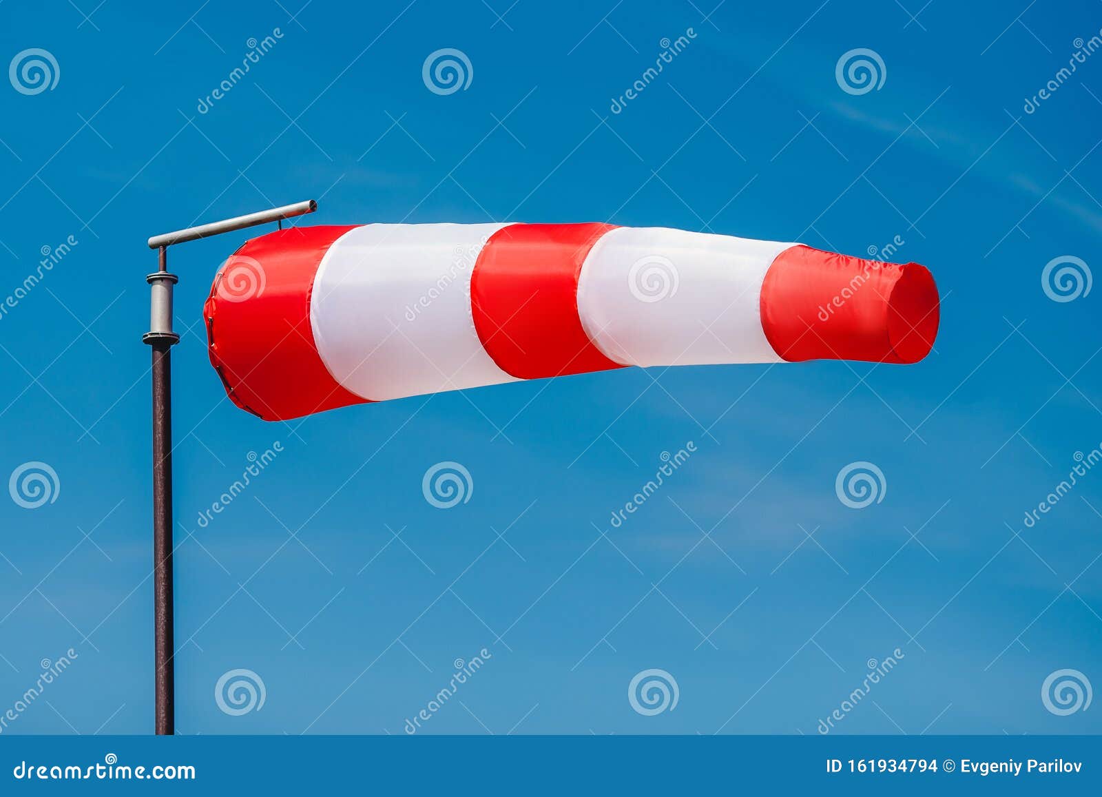 Windsock Indicator At The Top Of The Paragliding To Show The Direction