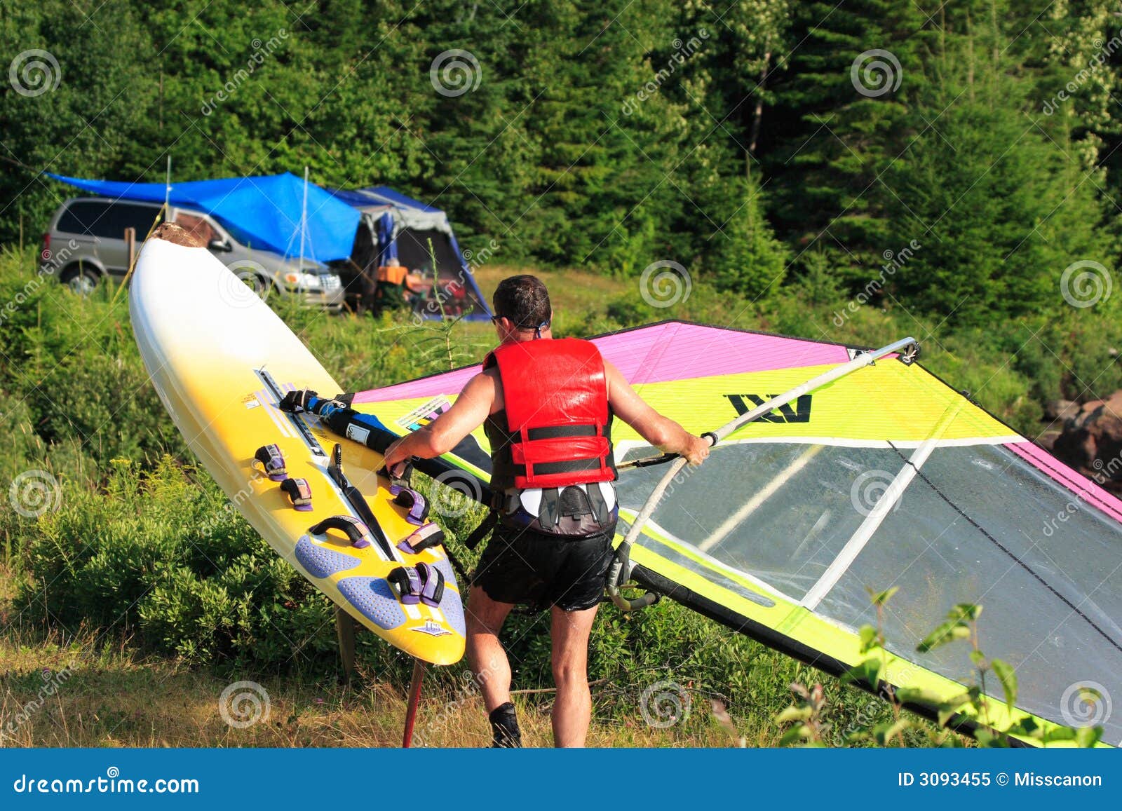 windsurf and camping