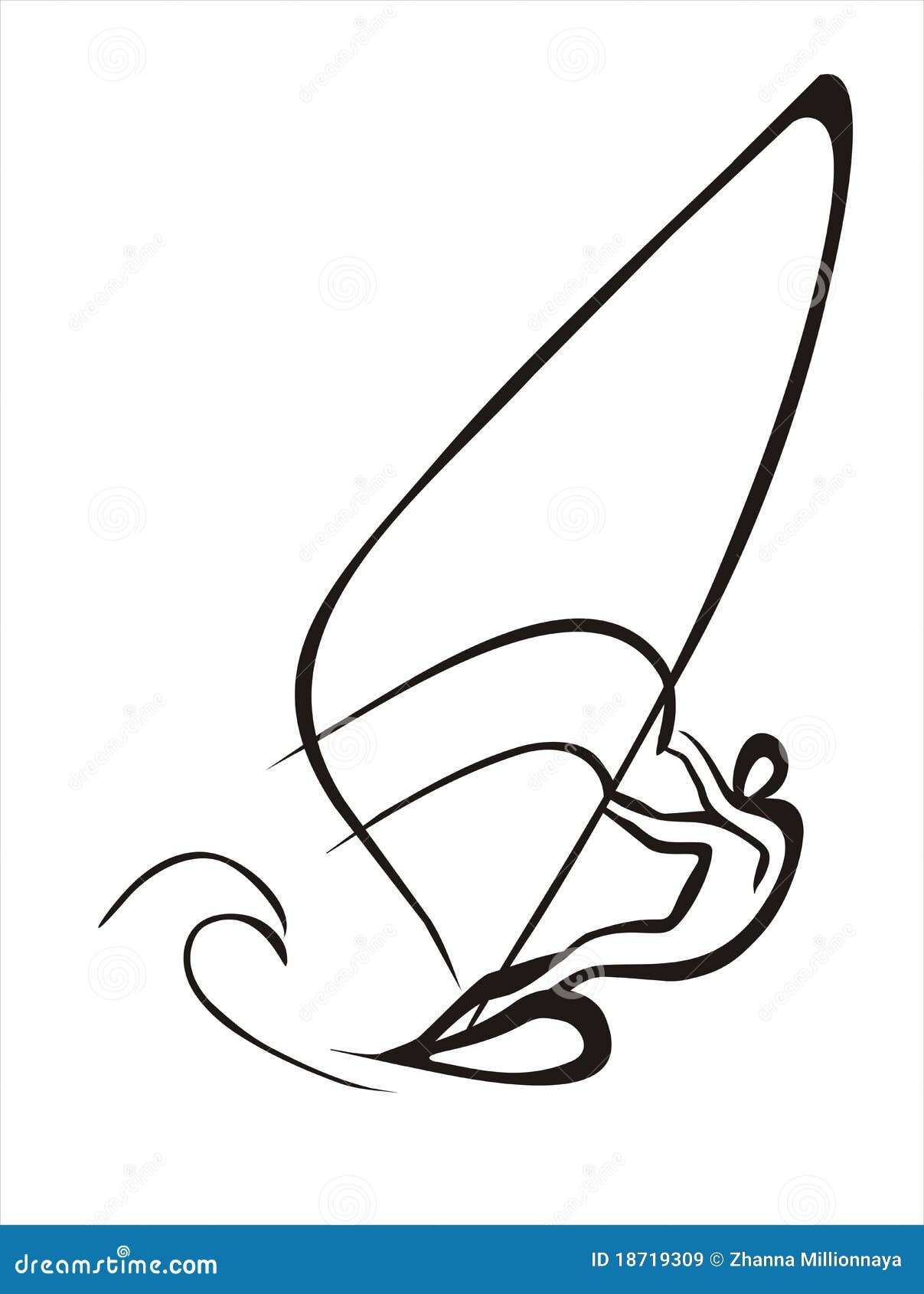 Windsurfer stock vector. Illustration of concept, active 18719309