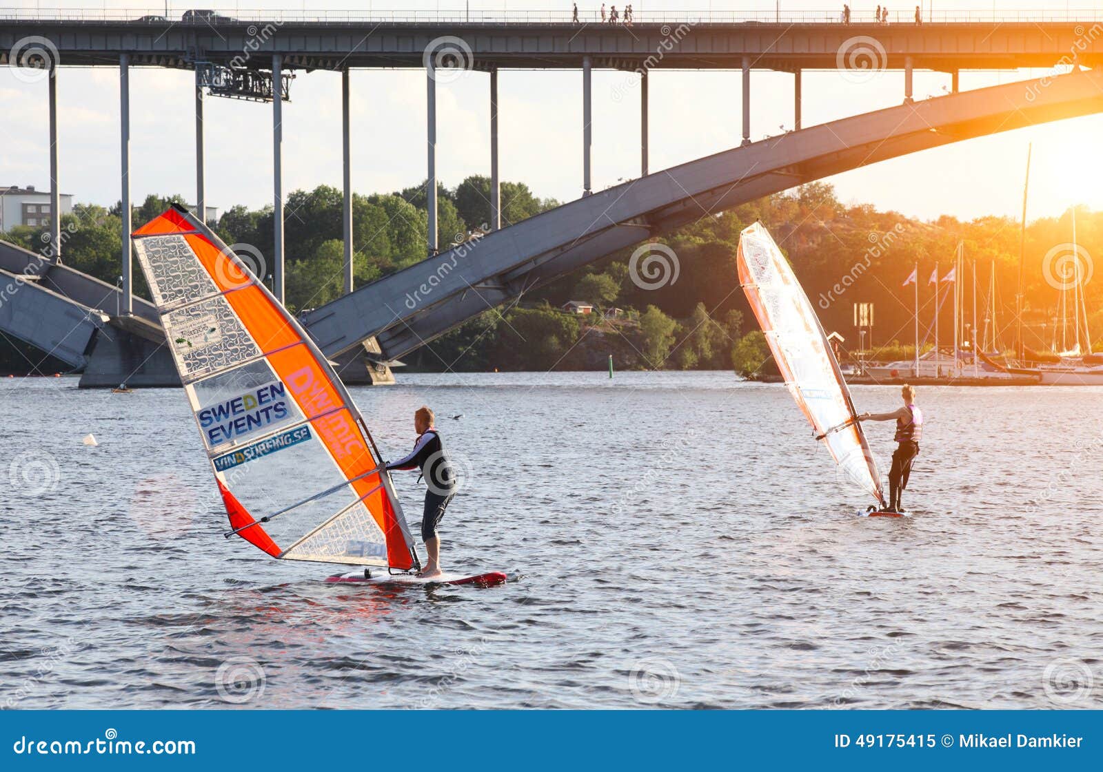 Windsurfer in Stockholm editorial image. Image of windsurfing 49175415
