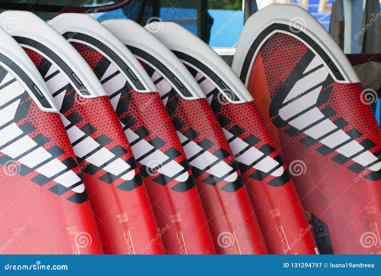 Windsurfing Boards Stack for Rent Stock Image Image of speed