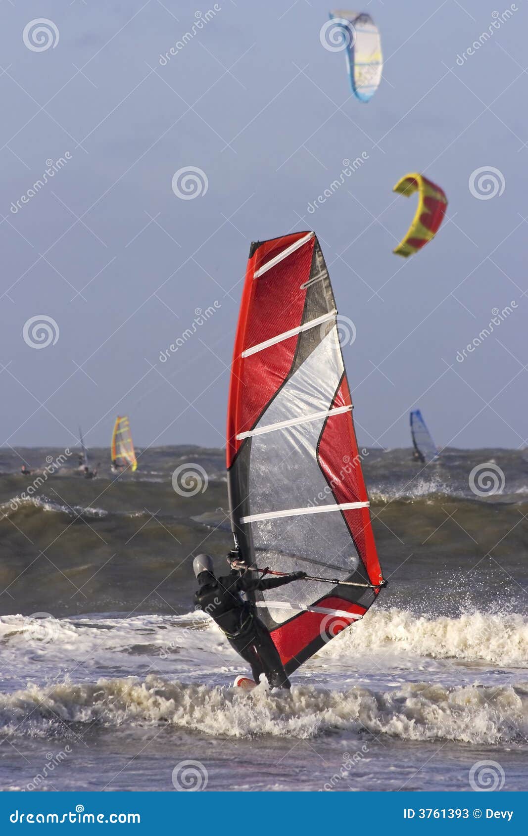 Windsurfing in the Netherlands Stock Image Image of water