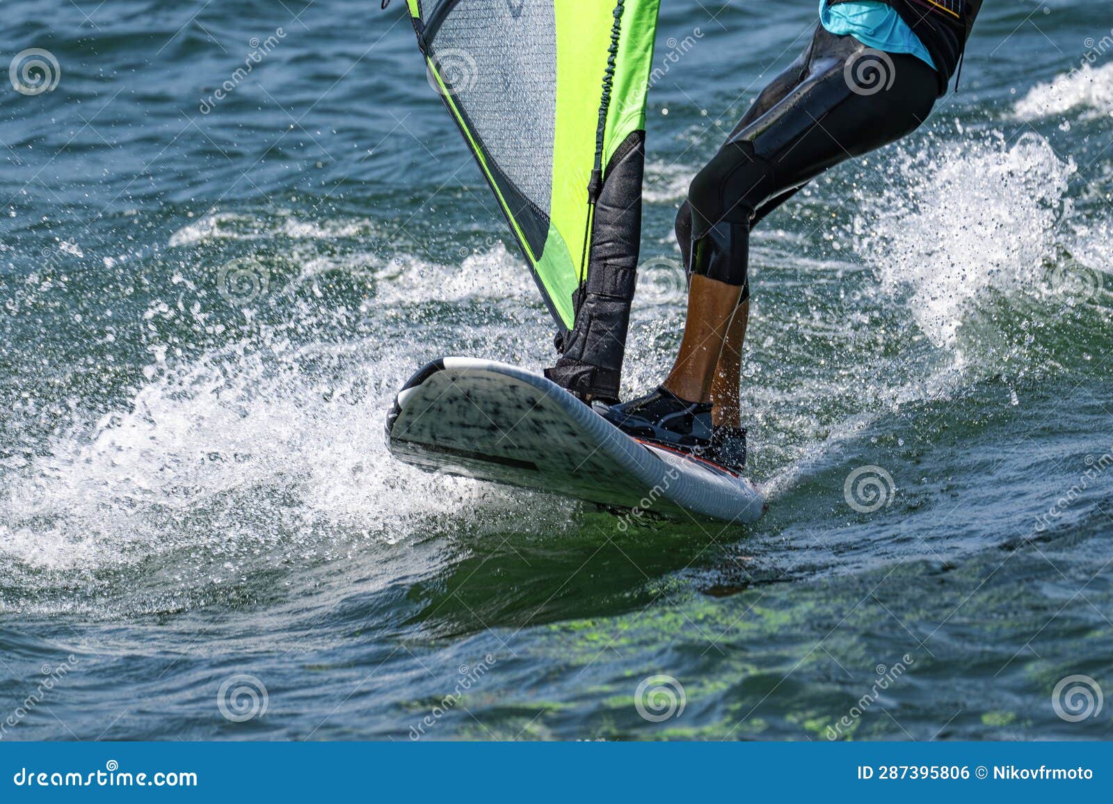 Windsurfing Scene on Lake Como Detail Stock Photo Image of surf
