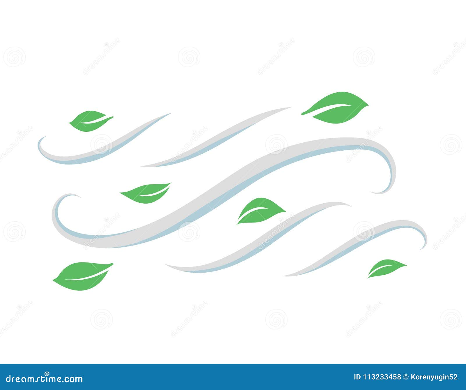windy weather icon in cartoon style  on white background