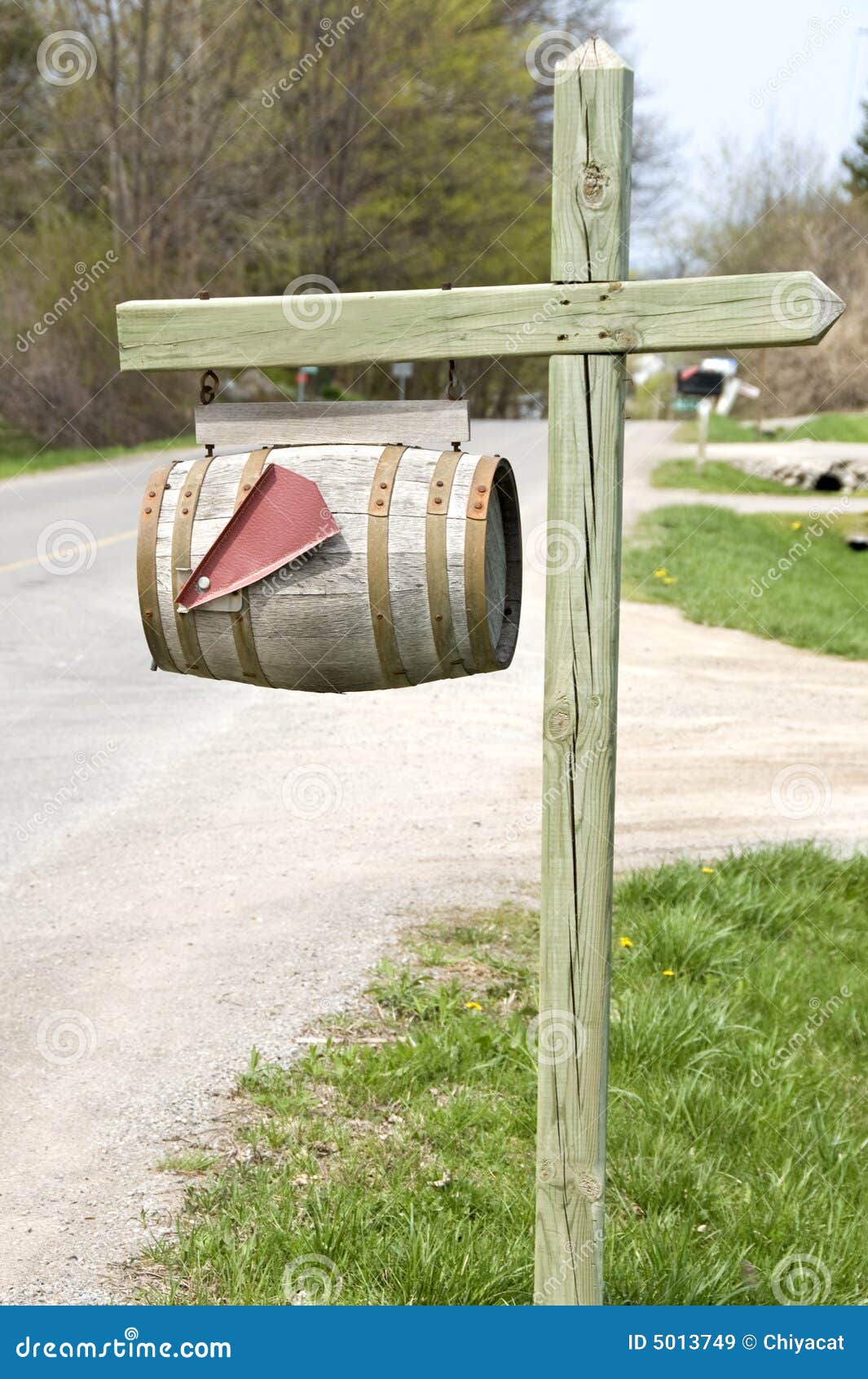 Wine Barrel Mailbox stock image. Image of cute, mailbox 5013749