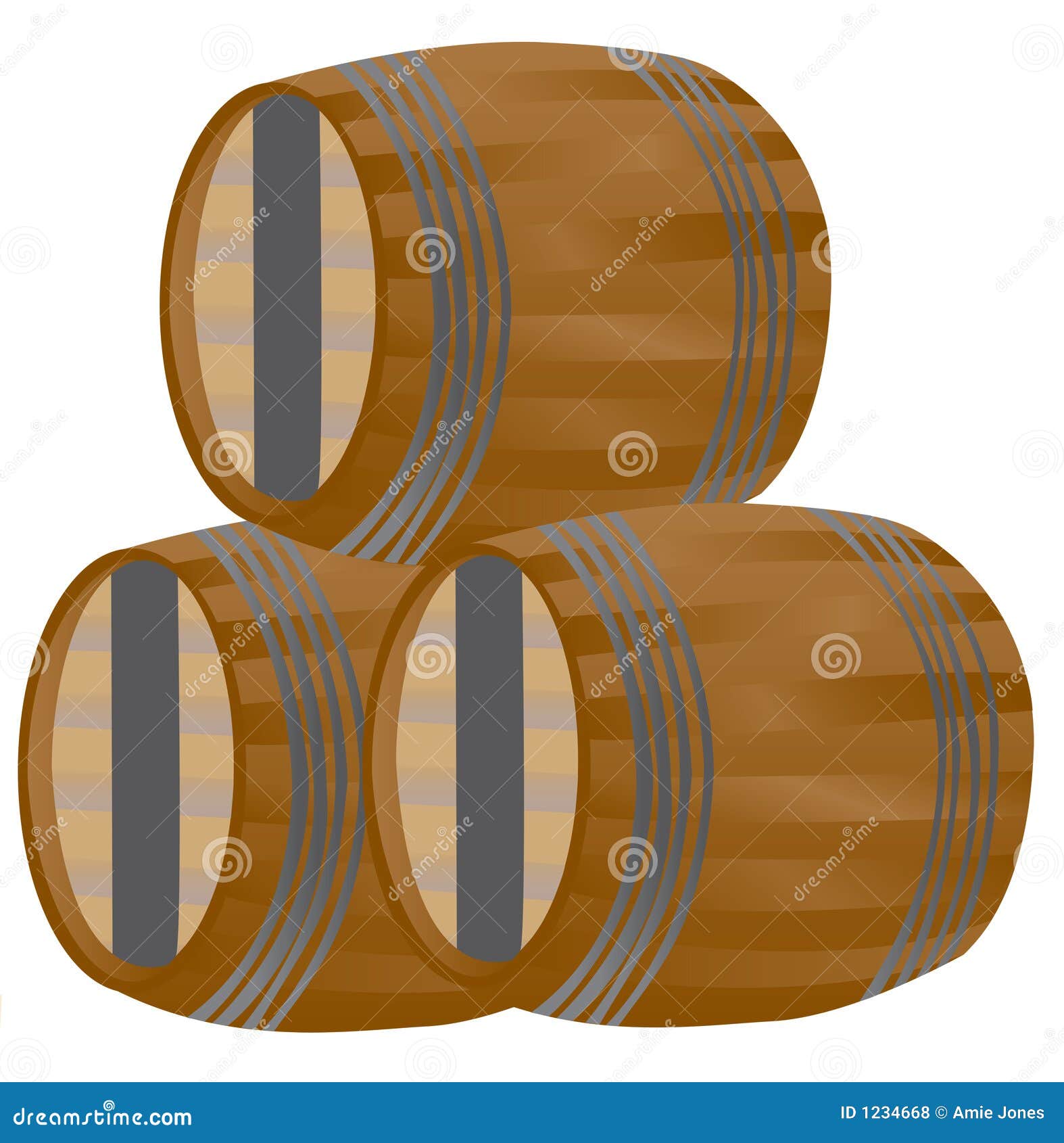Wine barrels stock illustration. Illustration of grapes 1234668